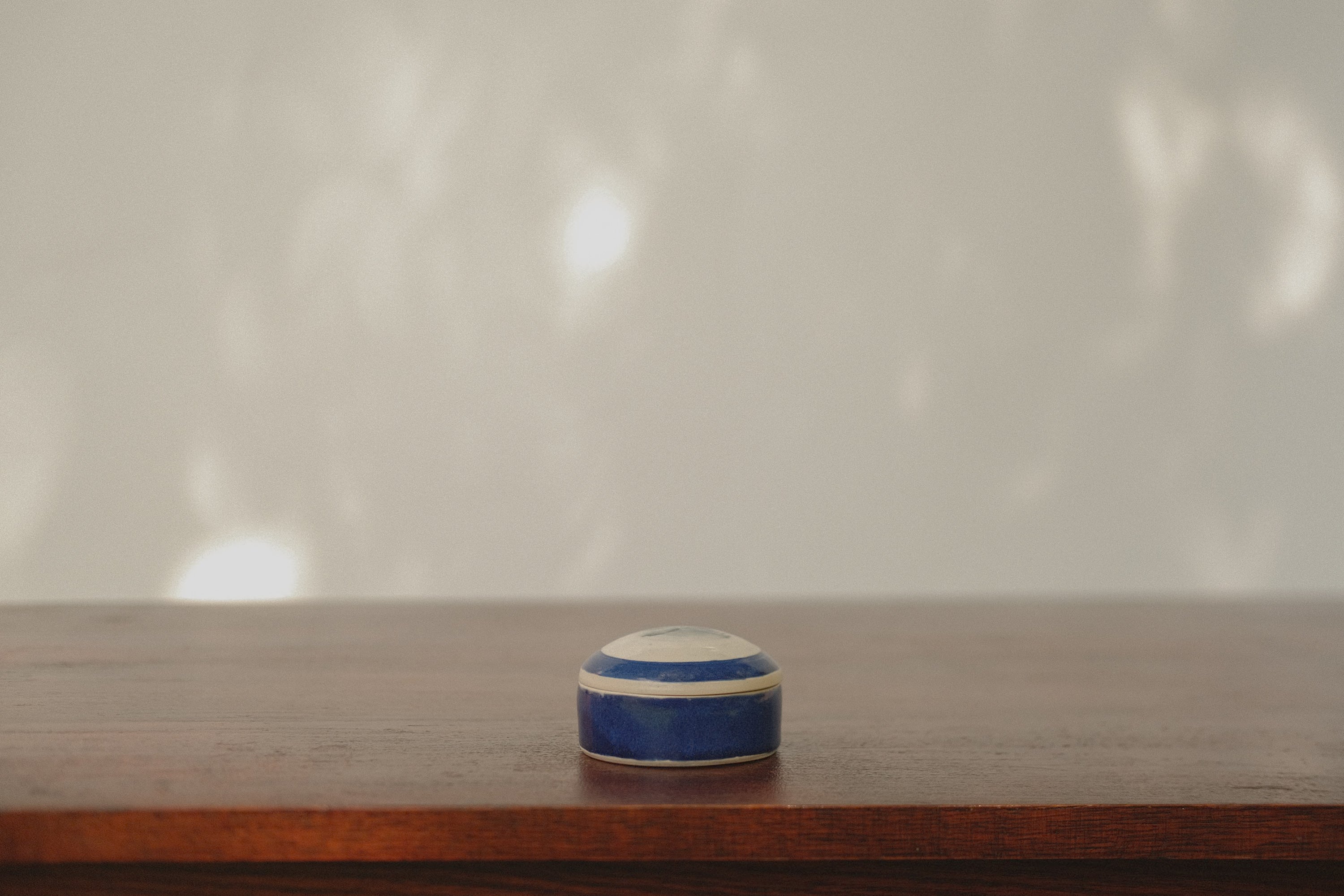 Blue and White Ceramic Trinket Box