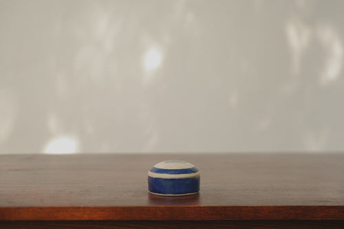 Blue and White Ceramic Trinket Box