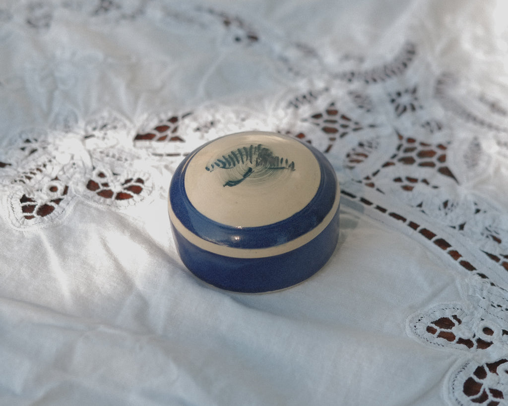Blue and White Ceramic Trinket Box