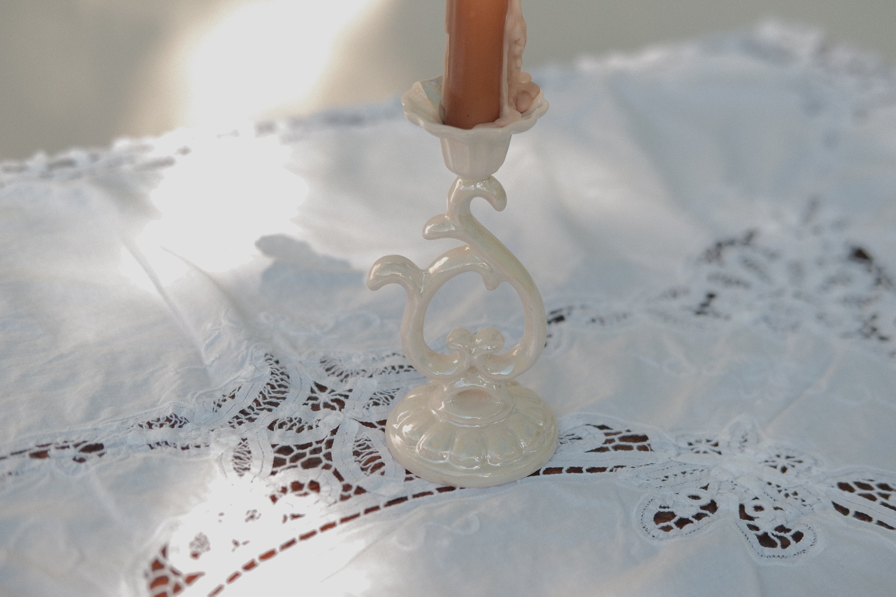 Porcelain Candlestick Holder