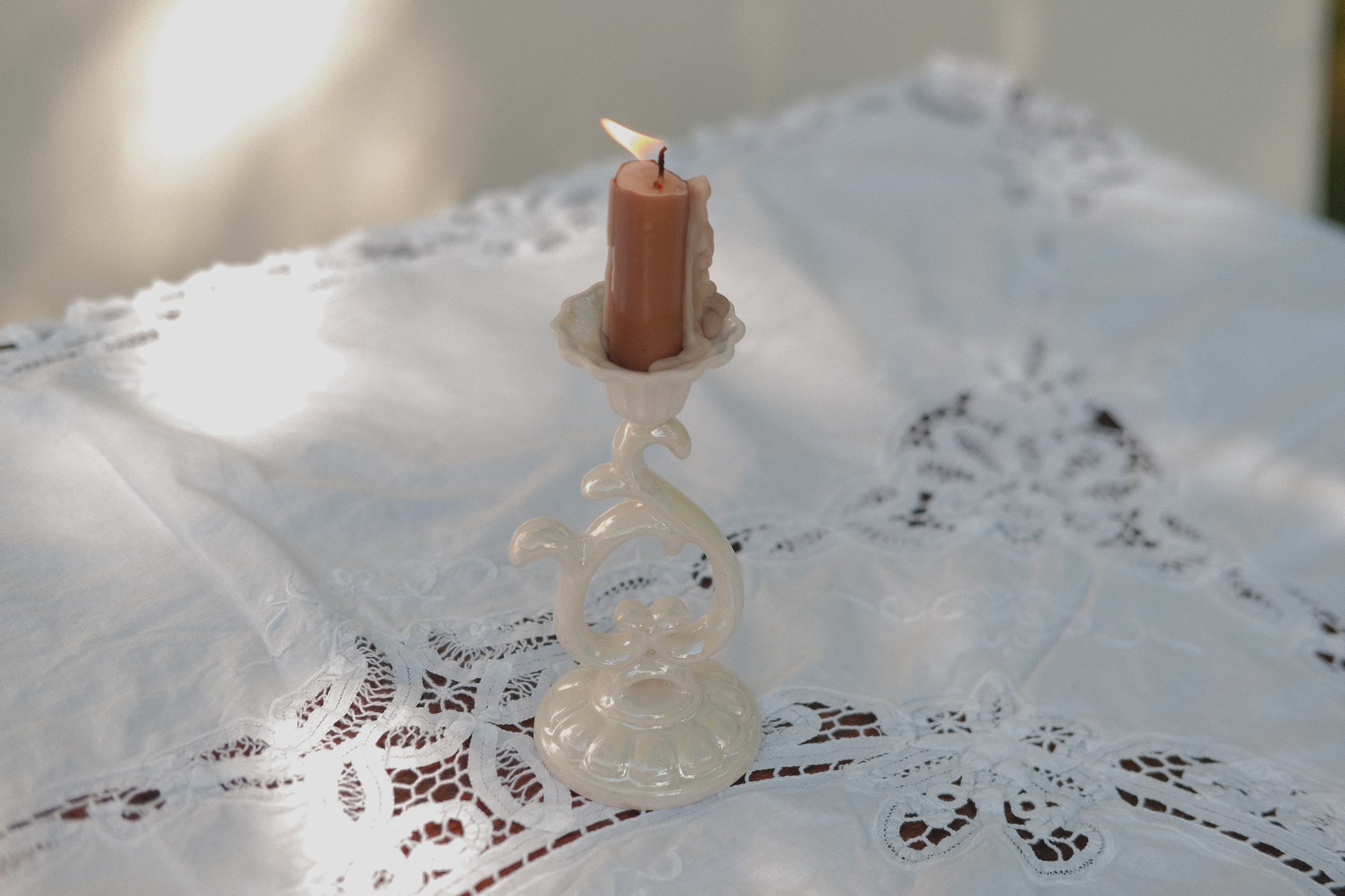 Porcelain Candlestick Holder