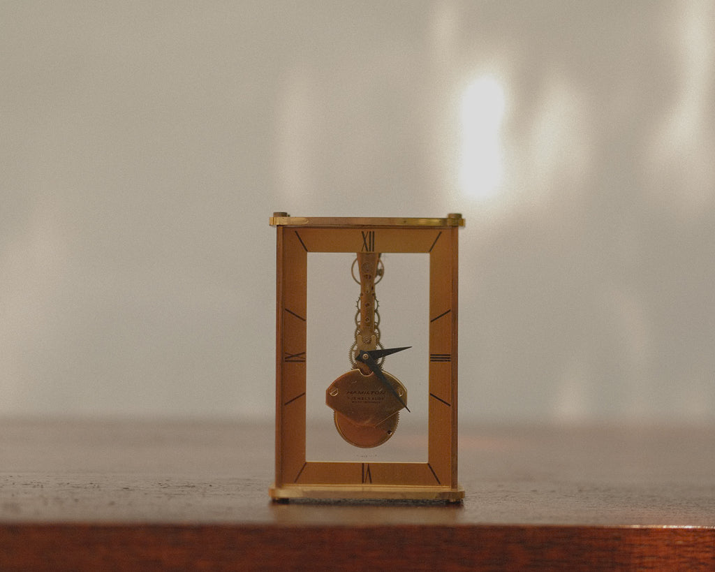 Hamilton Brass Desk Clock - West Germany