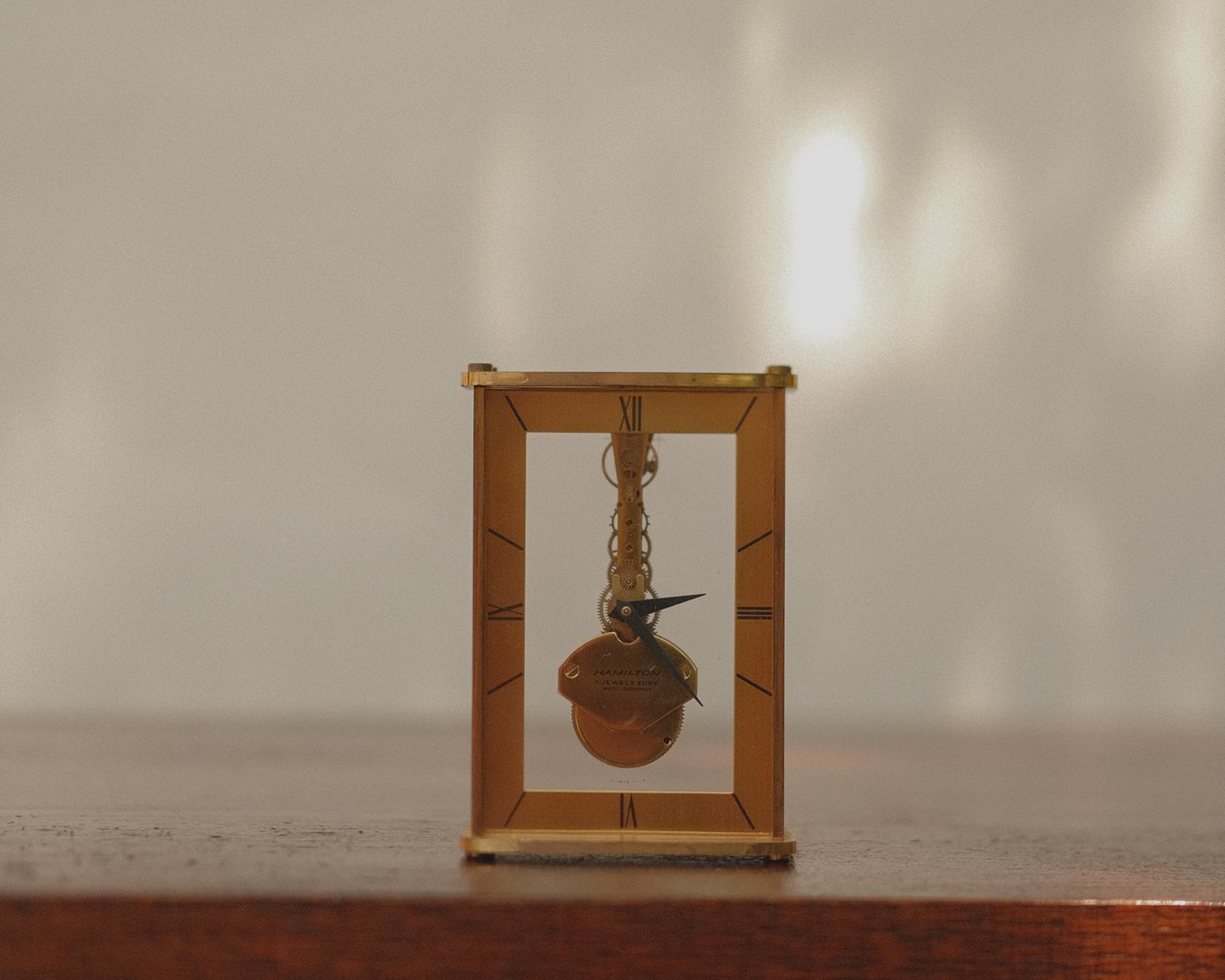 Hamilton Brass Desk Clock - West Germany