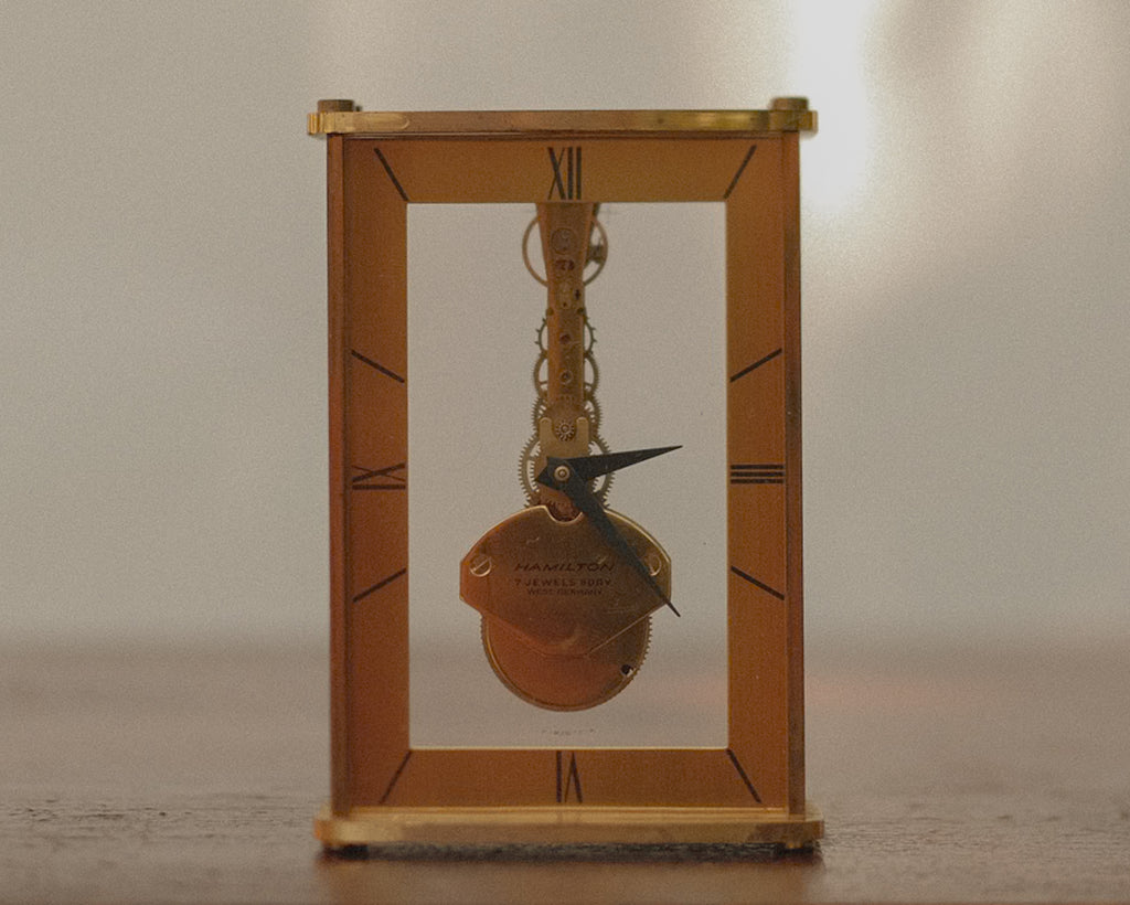 Hamilton Brass Desk Clock - West Germany