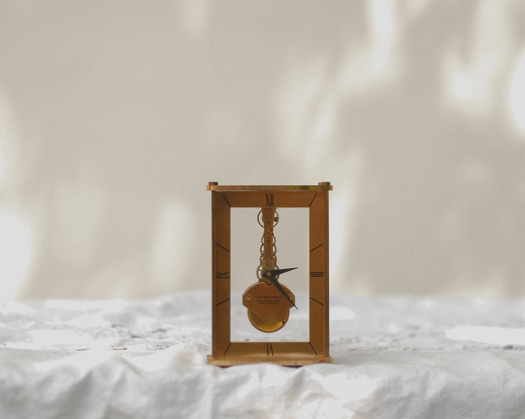 Hamilton Brass Desk Clock - West Germany