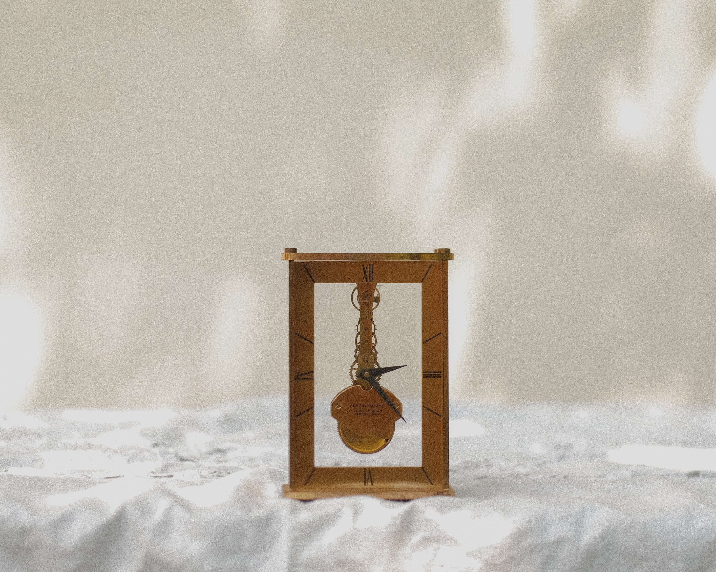 Hamilton Brass Desk Clock - West Germany