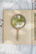 Ornate Silver Tone Vanity Hand Mirror