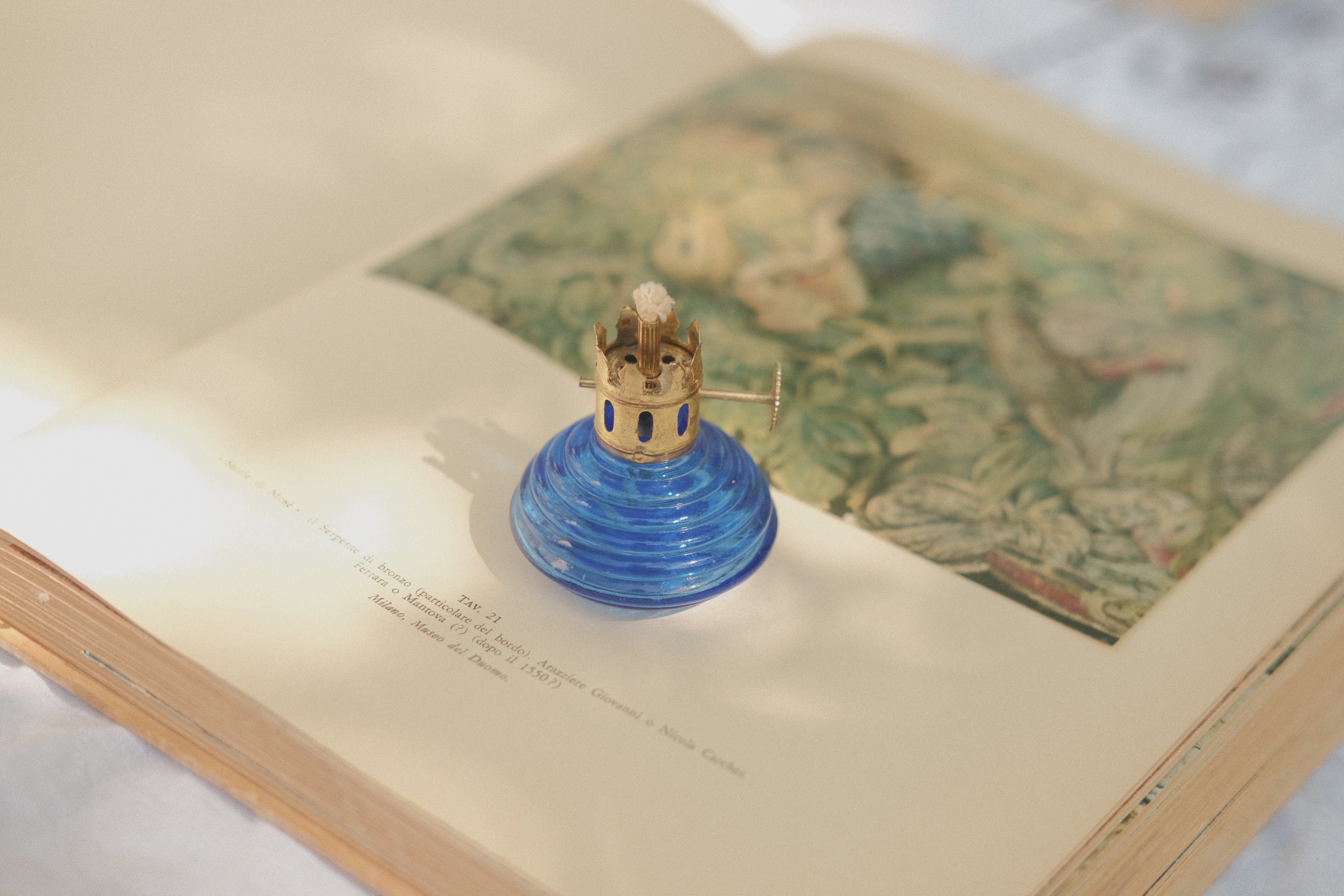 Cobalt Blue Oil Lamp