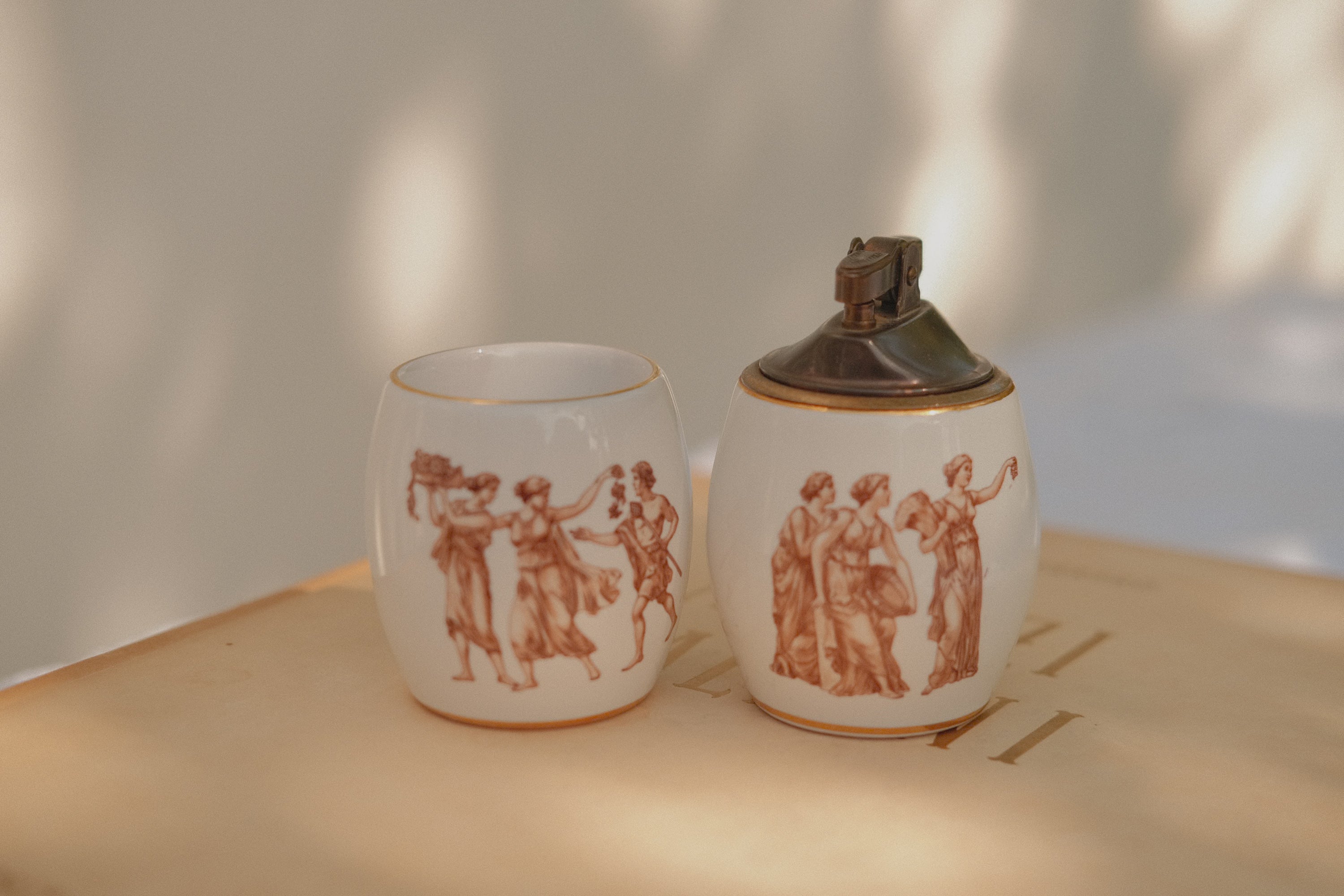 Roman Lighter and Ash Tray