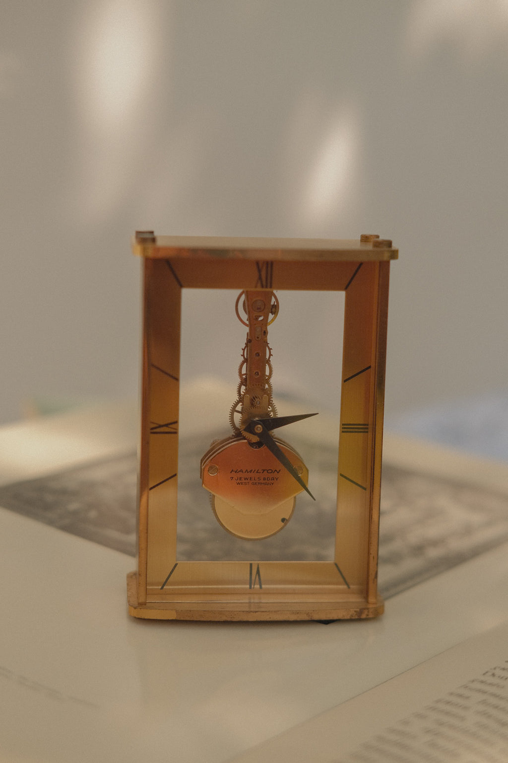 Hamilton Brass Desk Clock - West Germany