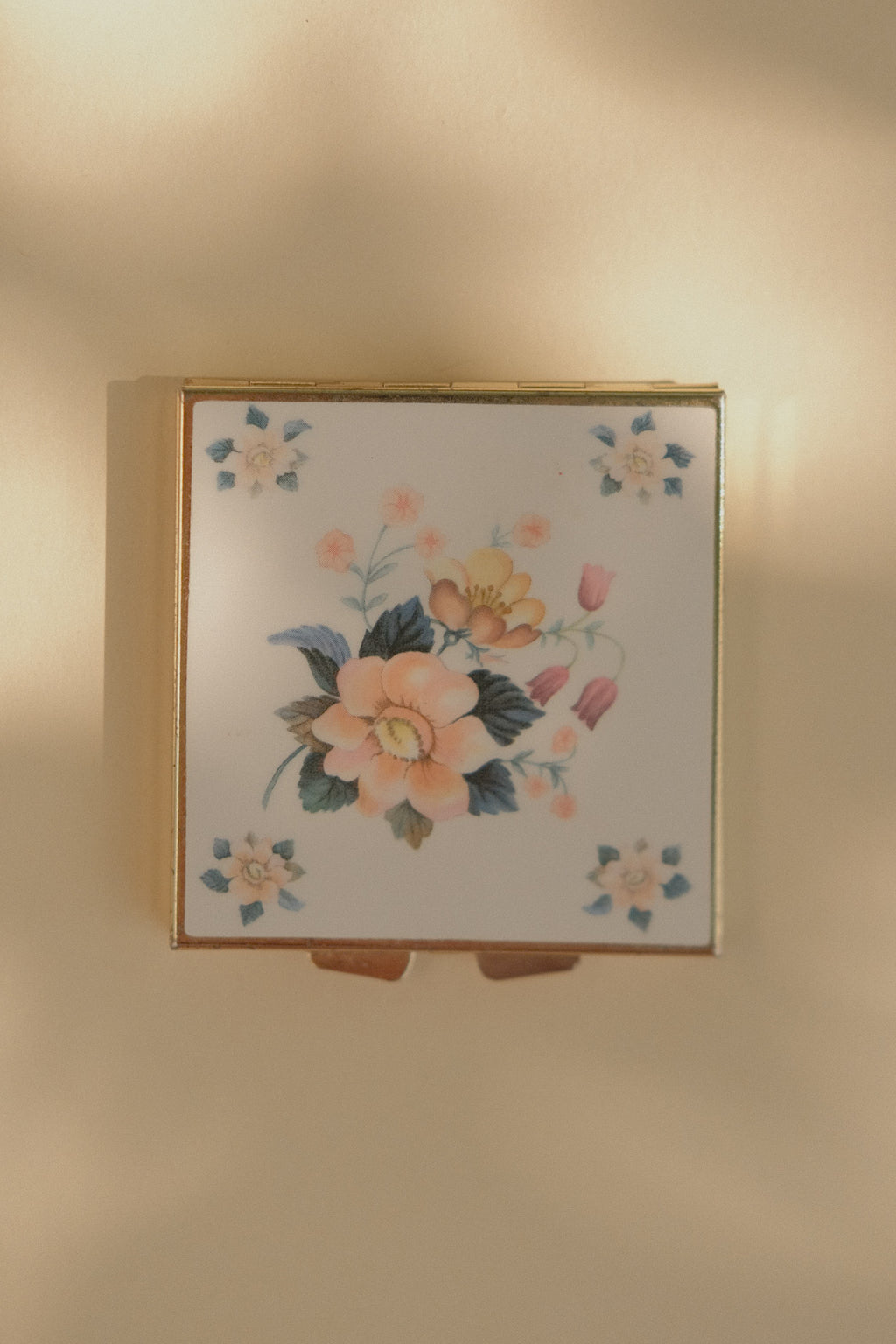 Japanese Floral Mirror Compact