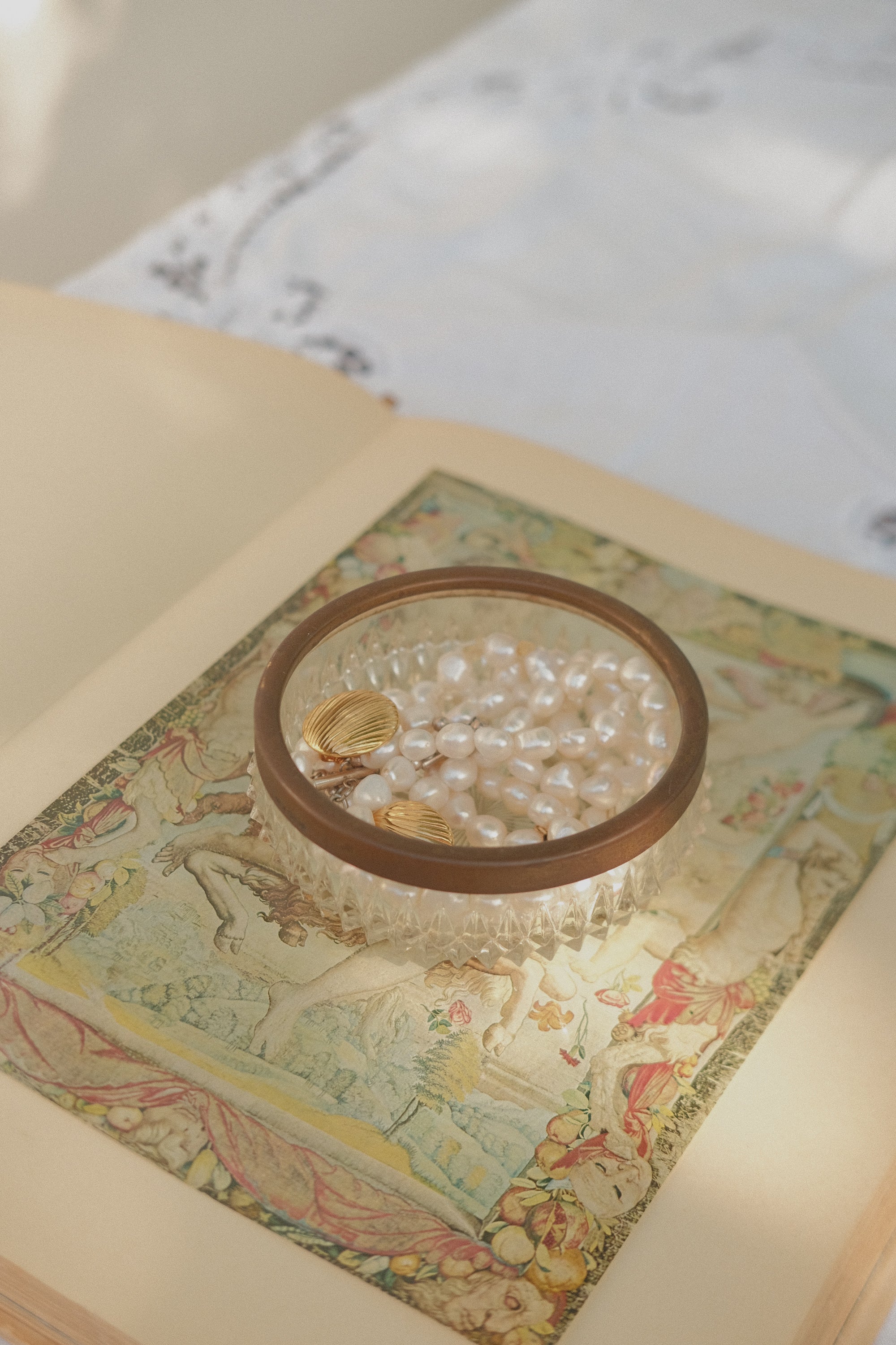English Glass Trinket Dish