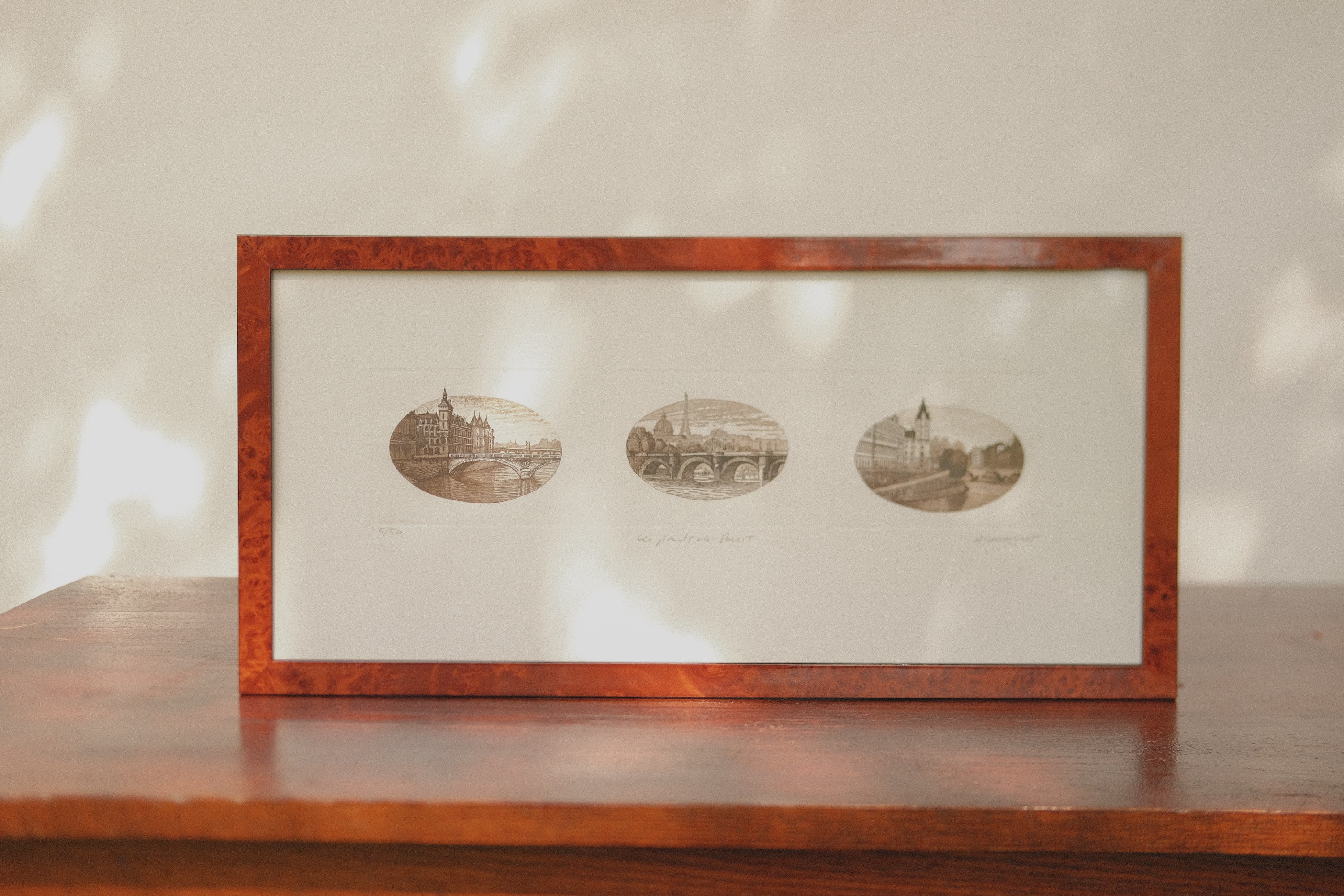 Andre Lavergne Signed Paris Etching Triptych