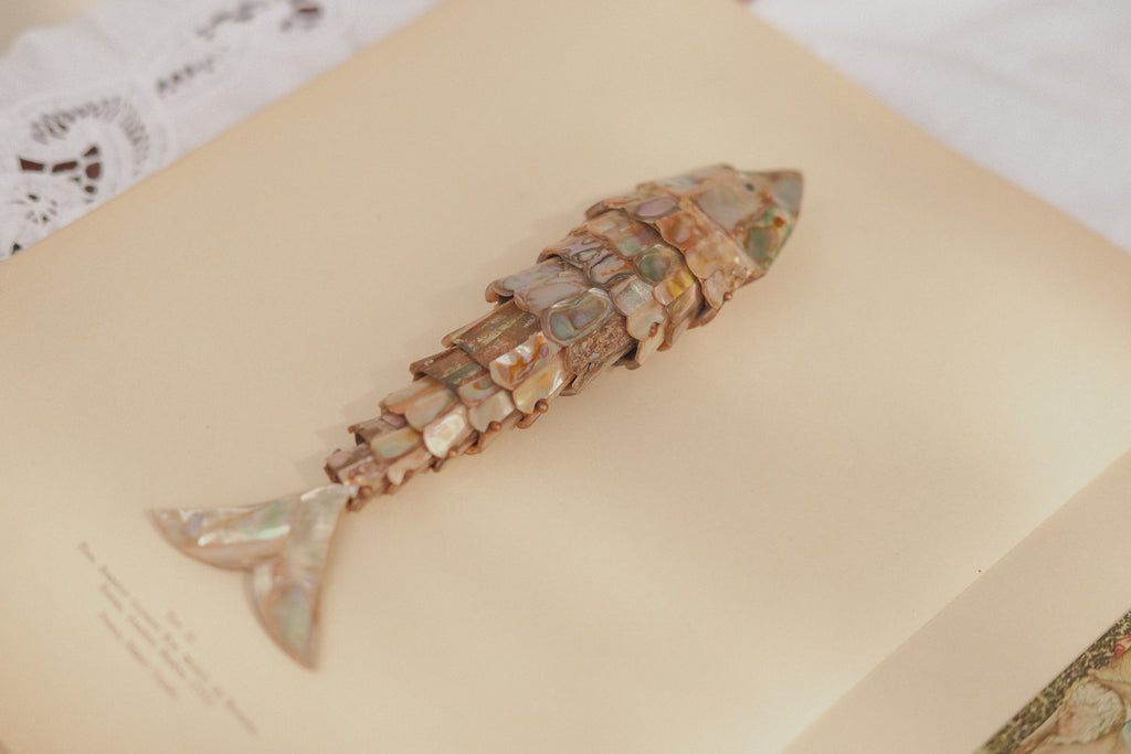 Abalone Shell Articulated Fish Bottle Opener
