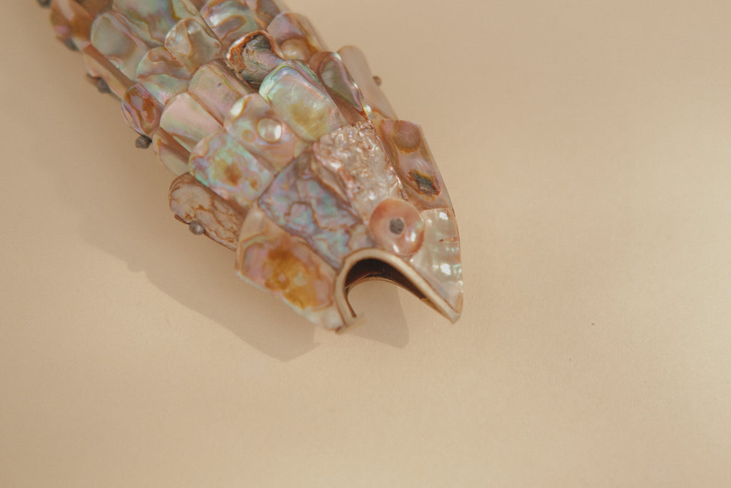 Abalone Shell Articulated Fish Bottle Opener