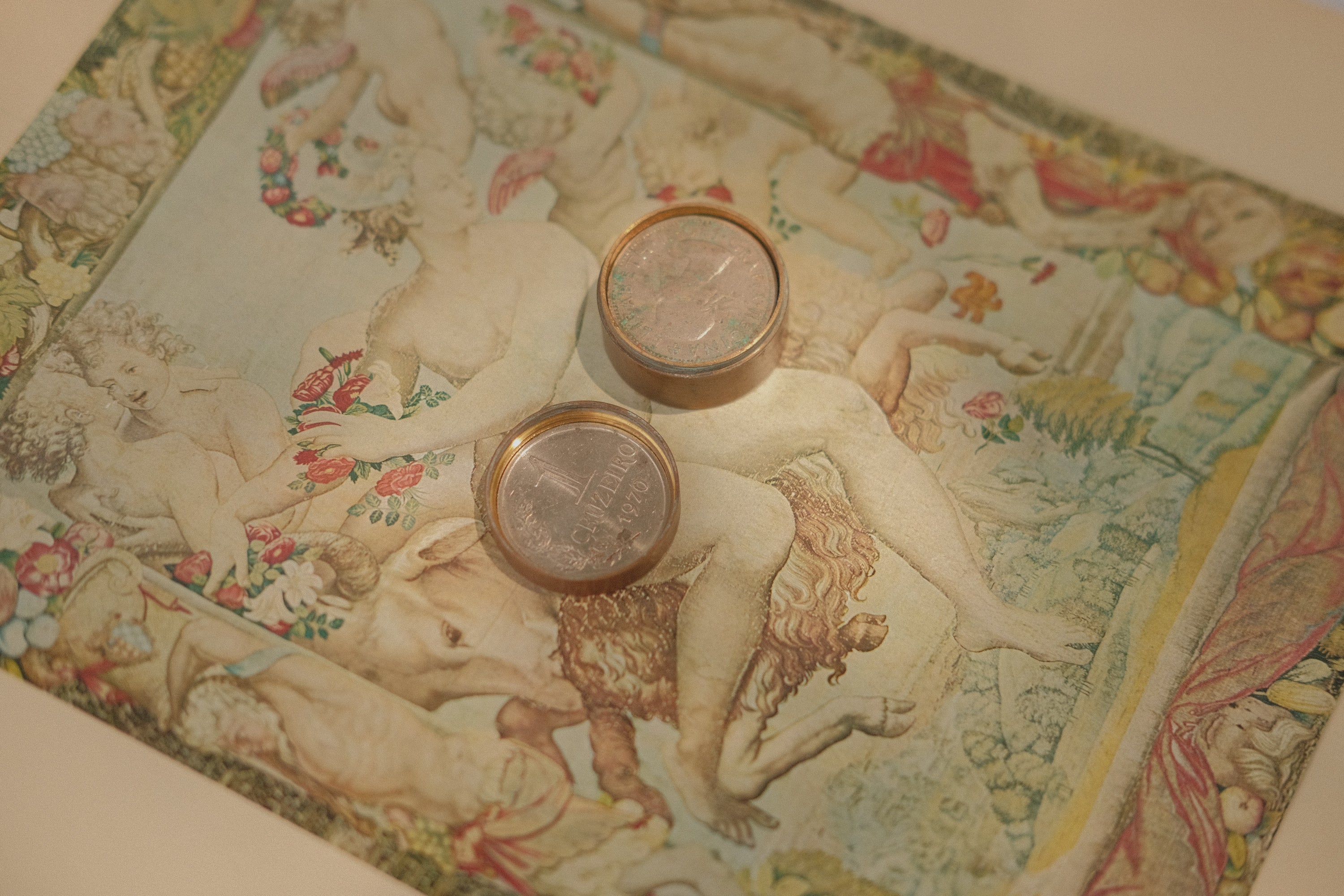 Brazilian Coin Brass Pill Box
