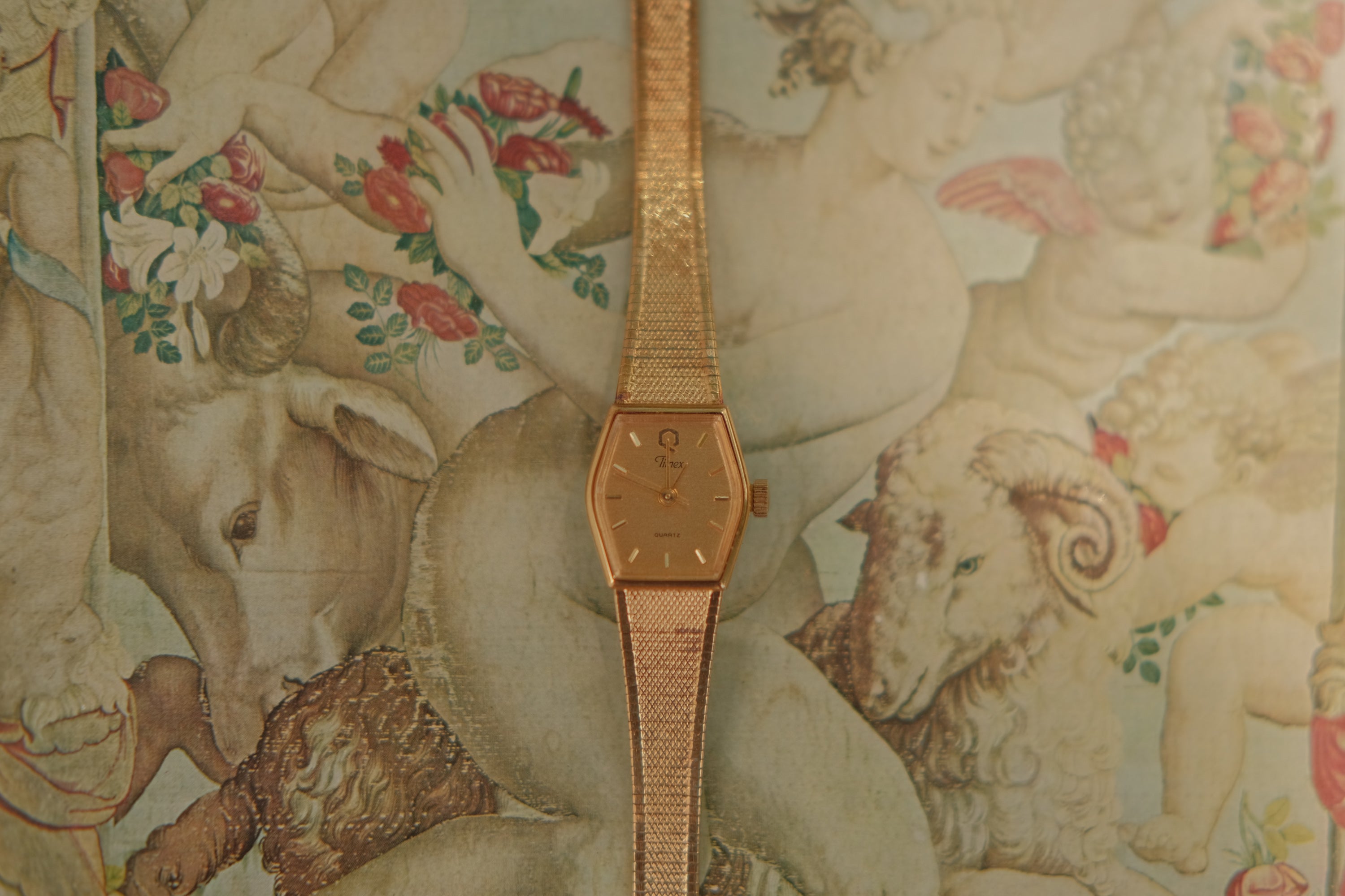 Gold Tone Timex Quartz Watch