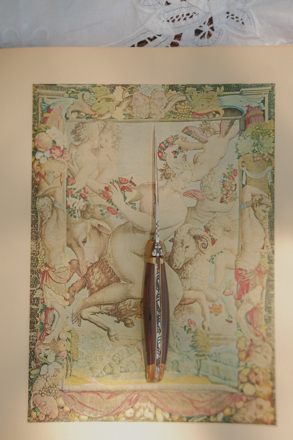 French Laguiole Knife w/ Romantic Engraving
