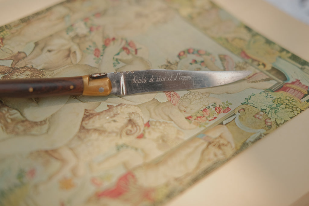 French Laguiole Knife w/ Romantic Engraving