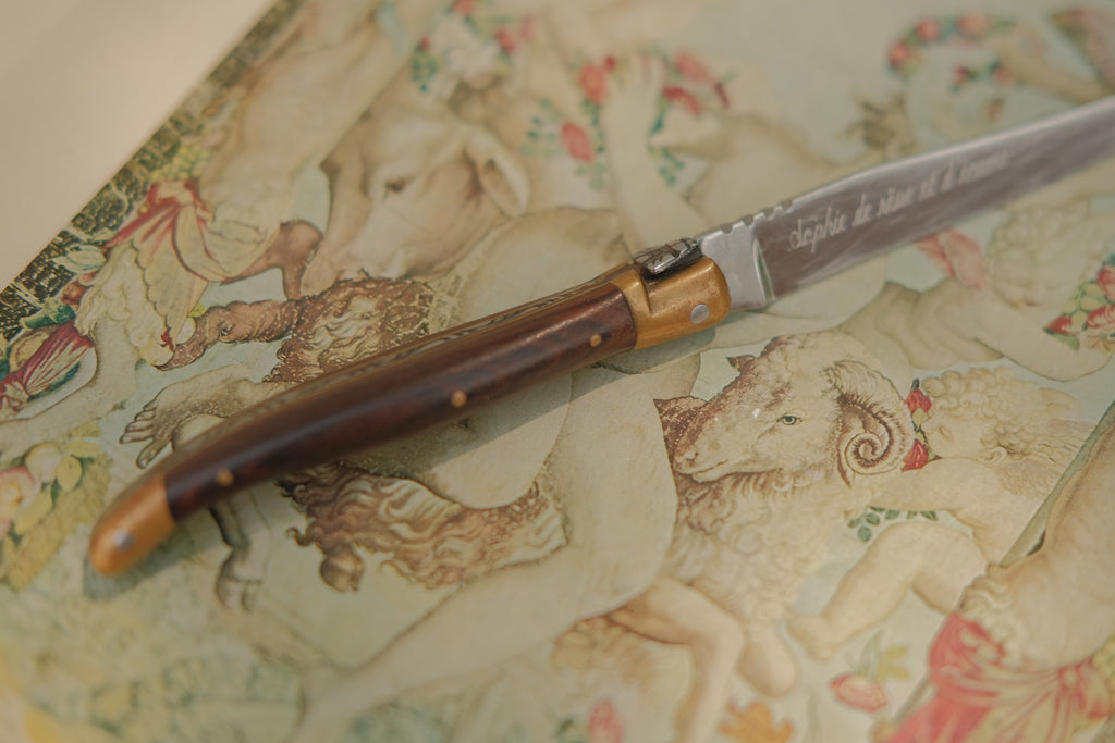French Laguiole Knife w/ Romantic Engraving