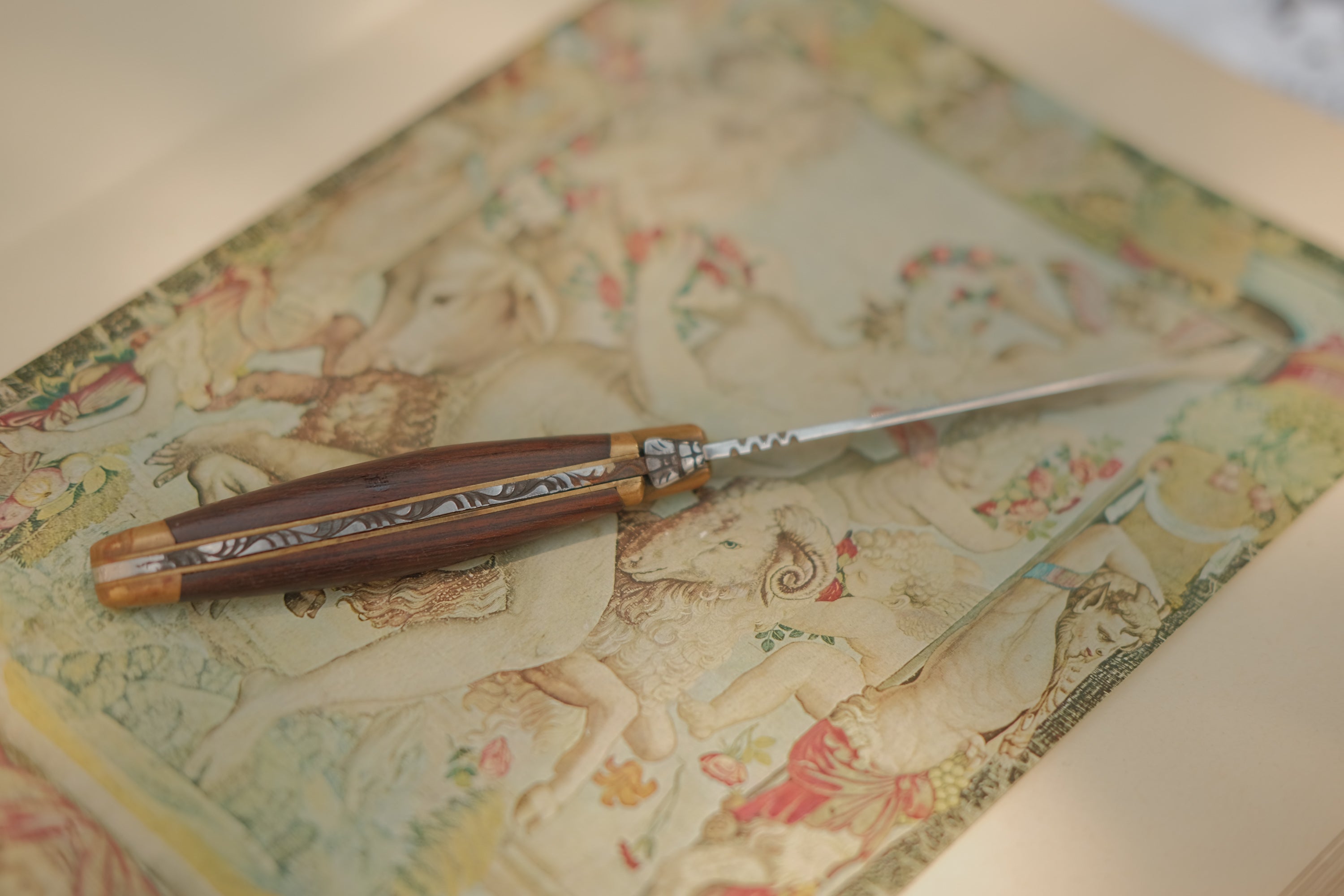 French Laguiole Knife w/ Romantic Engraving