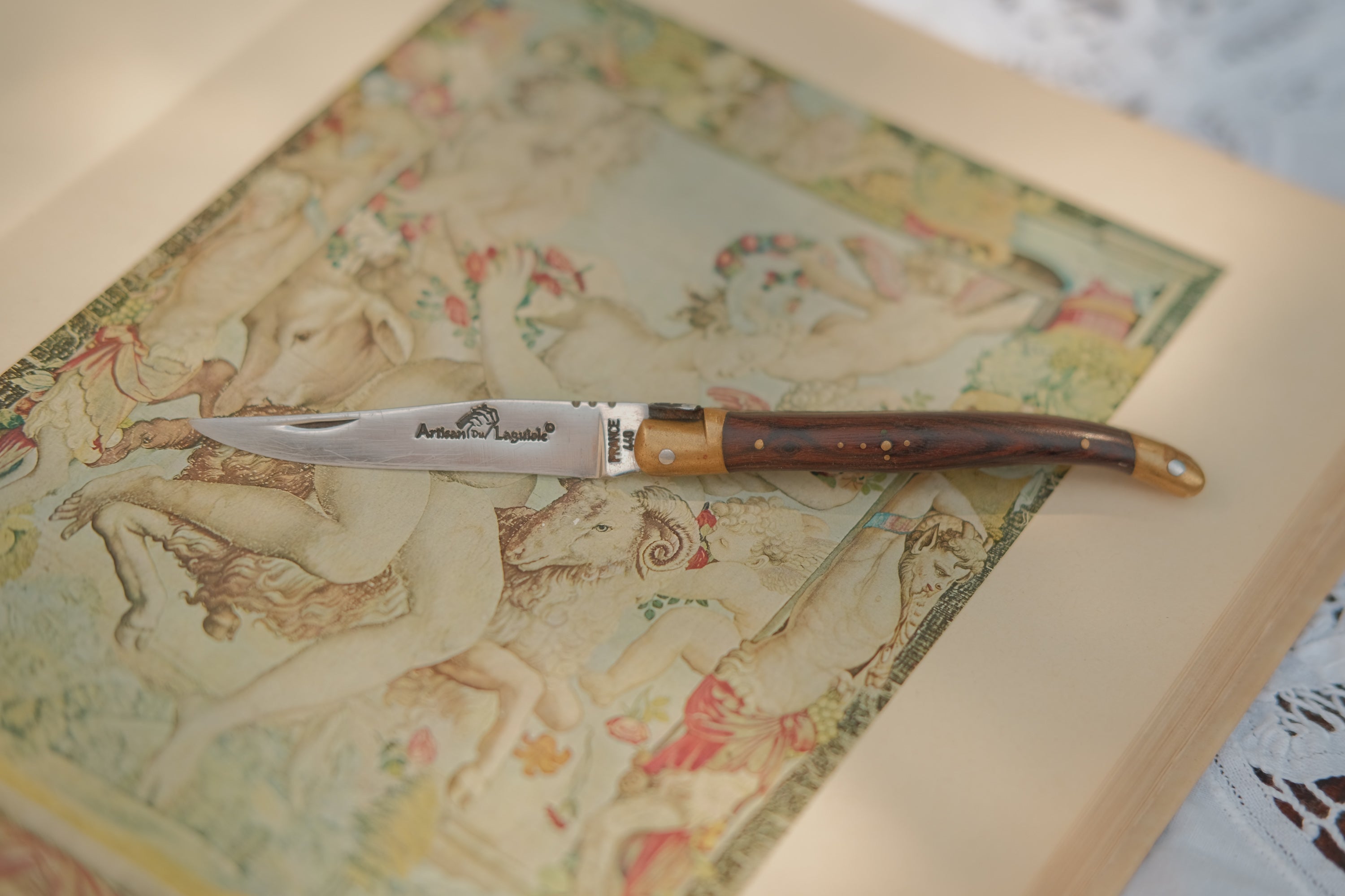 French Laguiole Knife w/ Romantic Engraving
