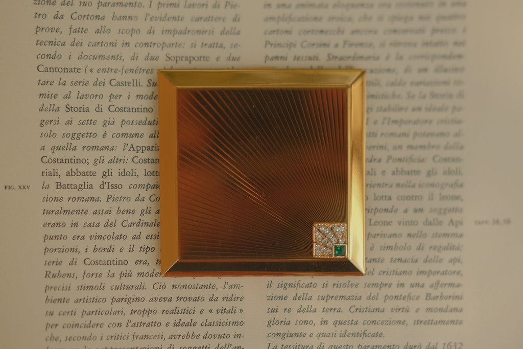 Volupte Jeweled Gold Toned Compact