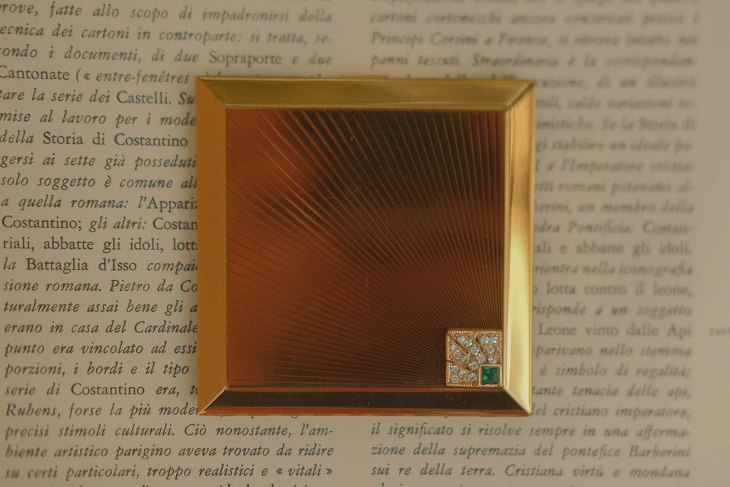 Volupte Jeweled Gold Toned Compact