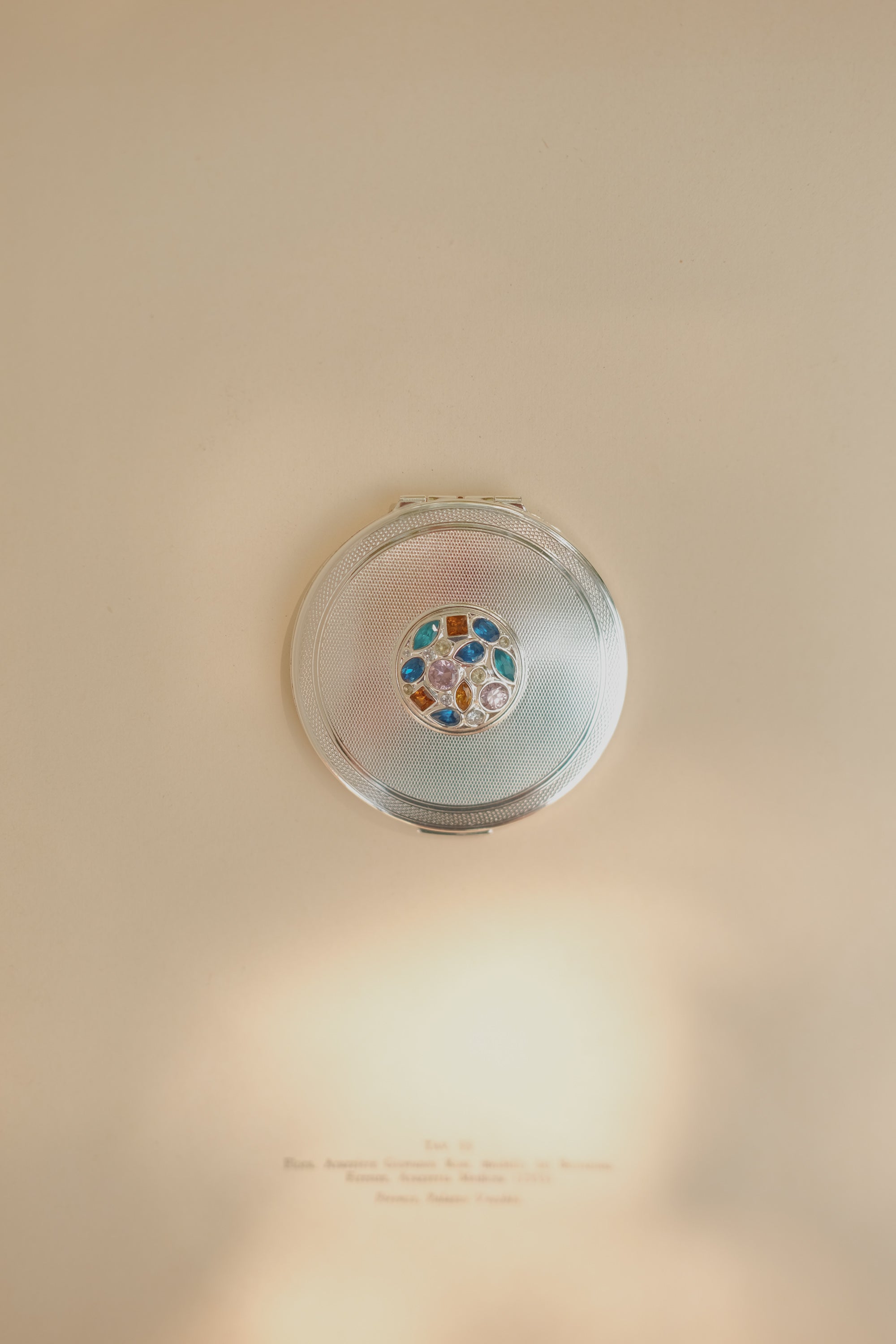 Stratton Silver Plated Jeweled Compact