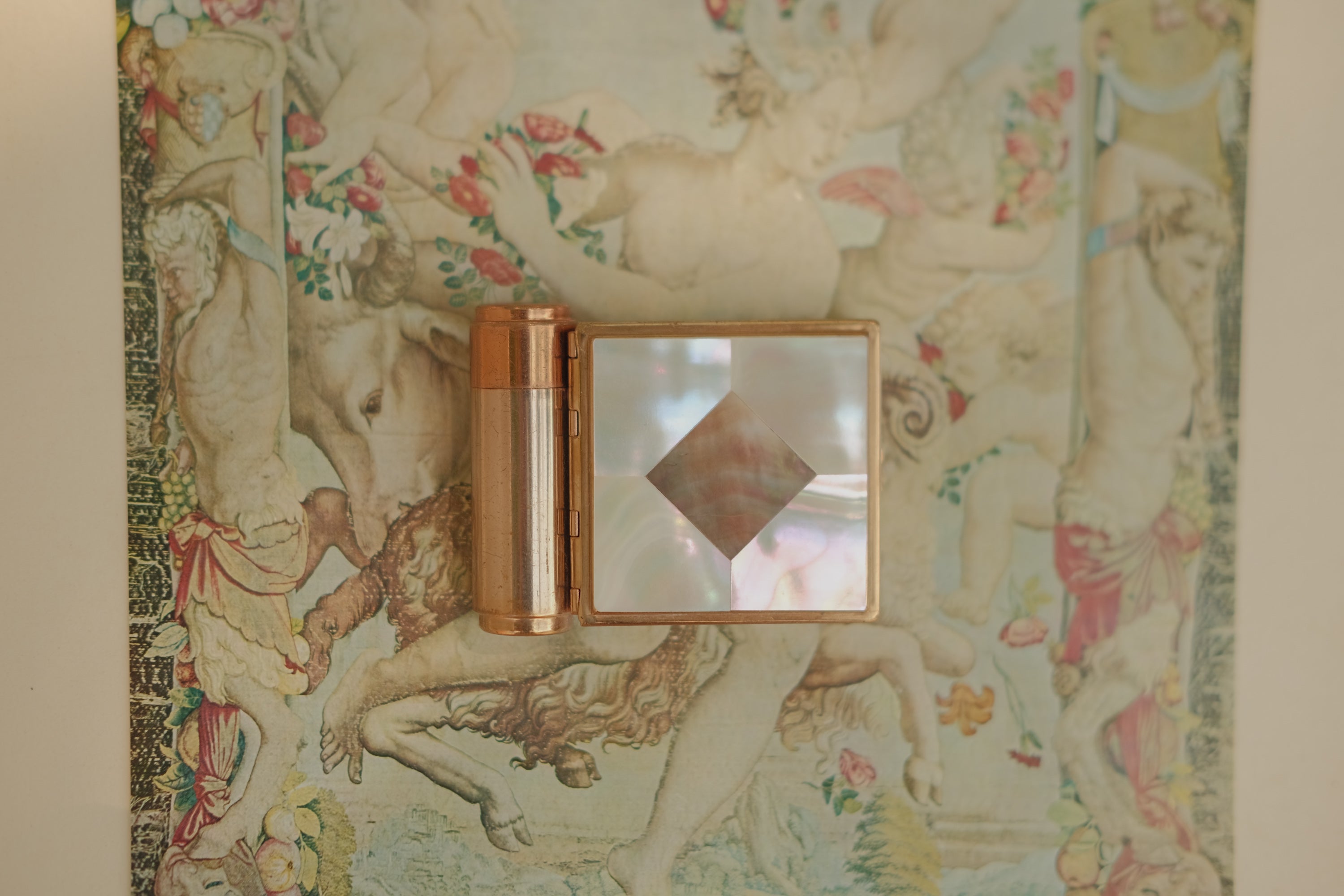 Majestic Mother of Pearl Lipstick Compact