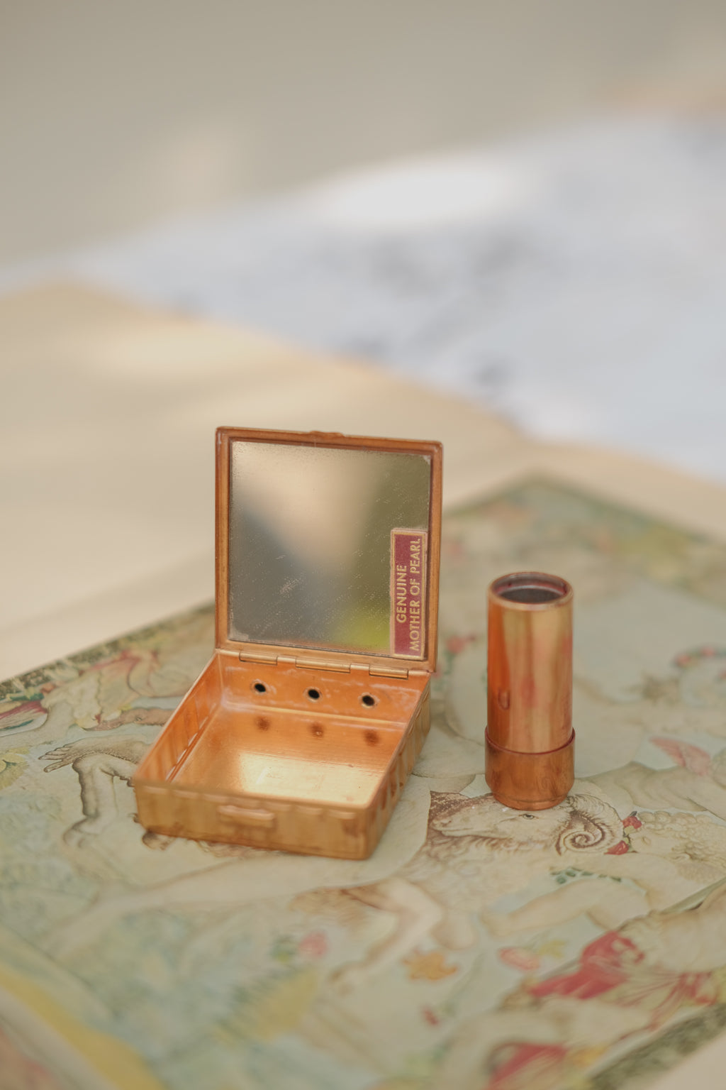 Majestic Mother of Pearl Lipstick Compact