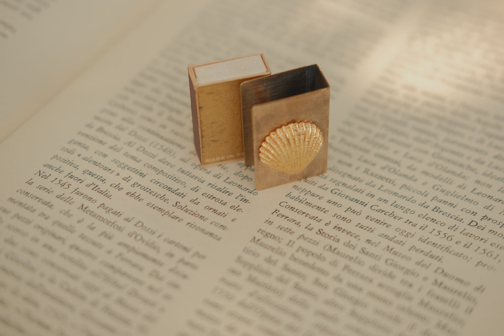 Swedish Gold Tone Shell Matchbox