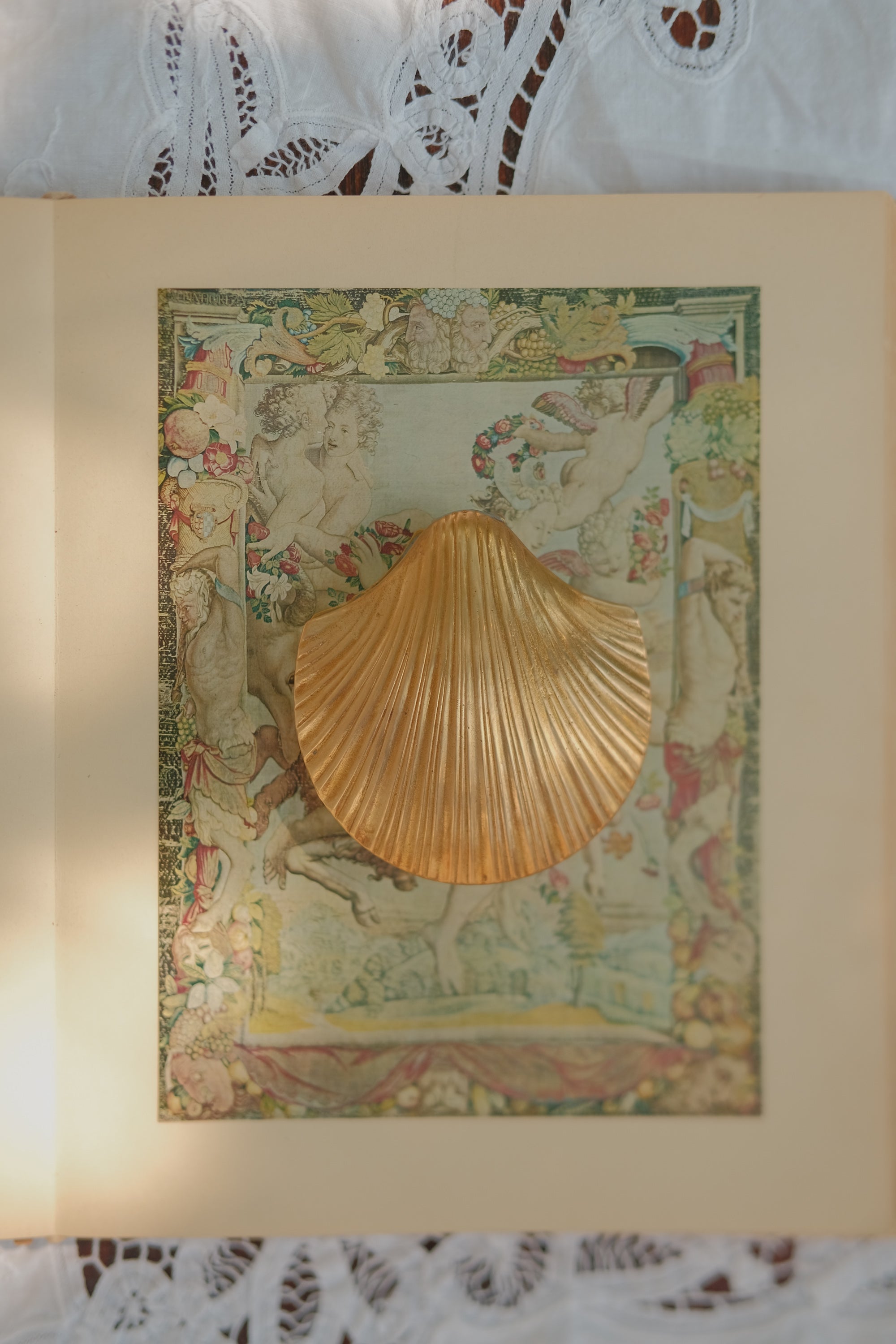 Brass Shell Trinket Box