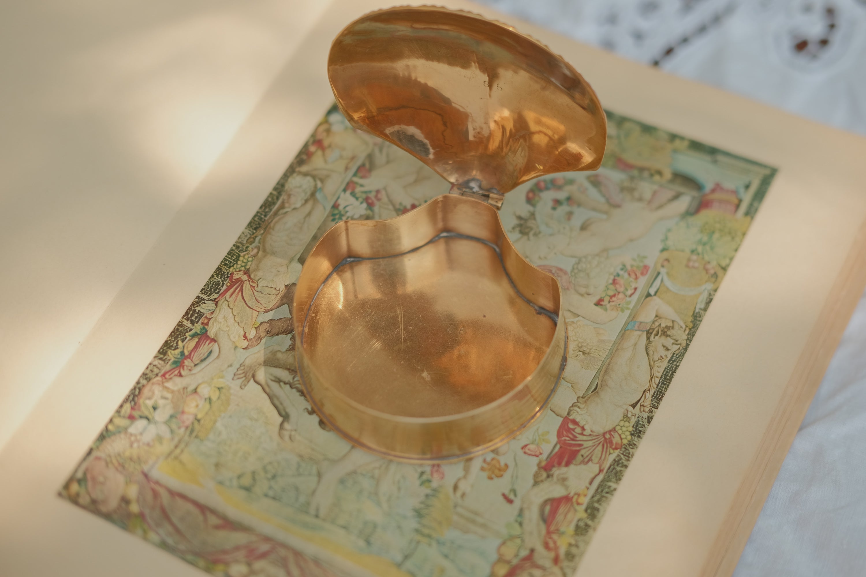 Brass Shell Trinket Box