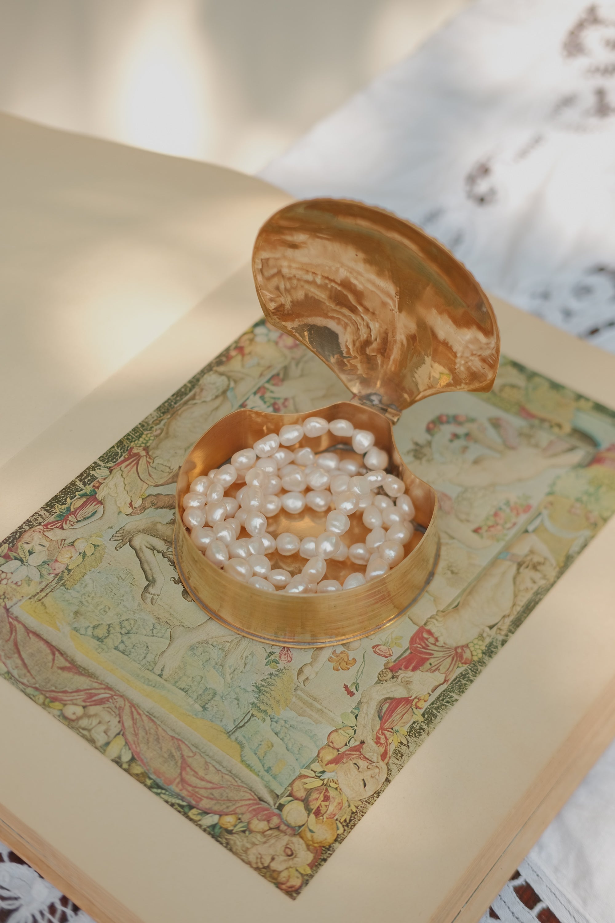 Brass Shell Trinket Box