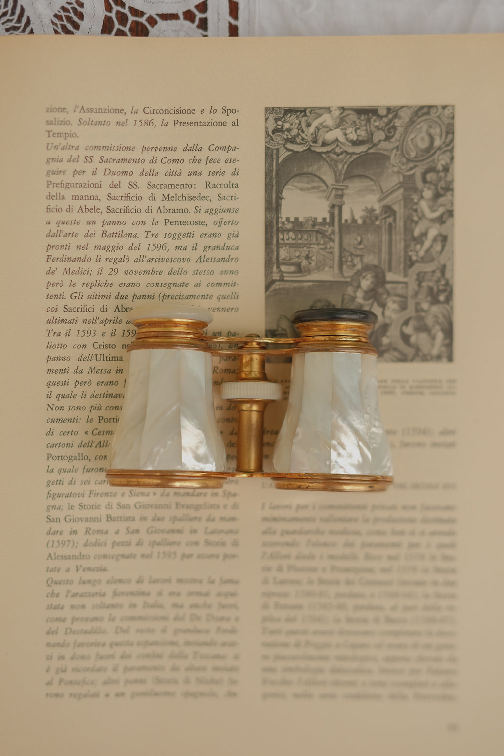 Lemaire Paris Mother of Pearl Opera Glasses