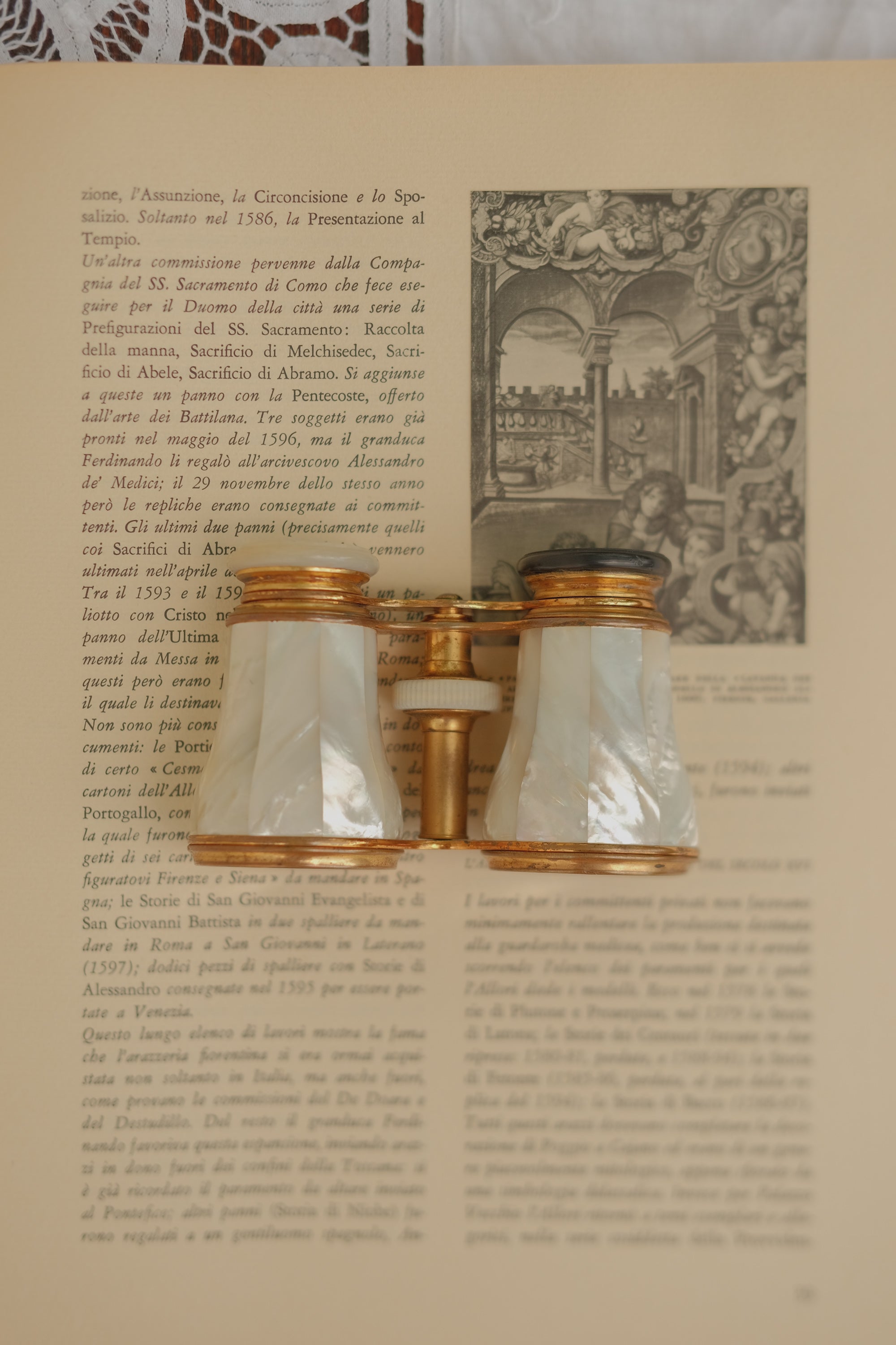 Lemaire Paris Mother of Pearl Opera Glasses