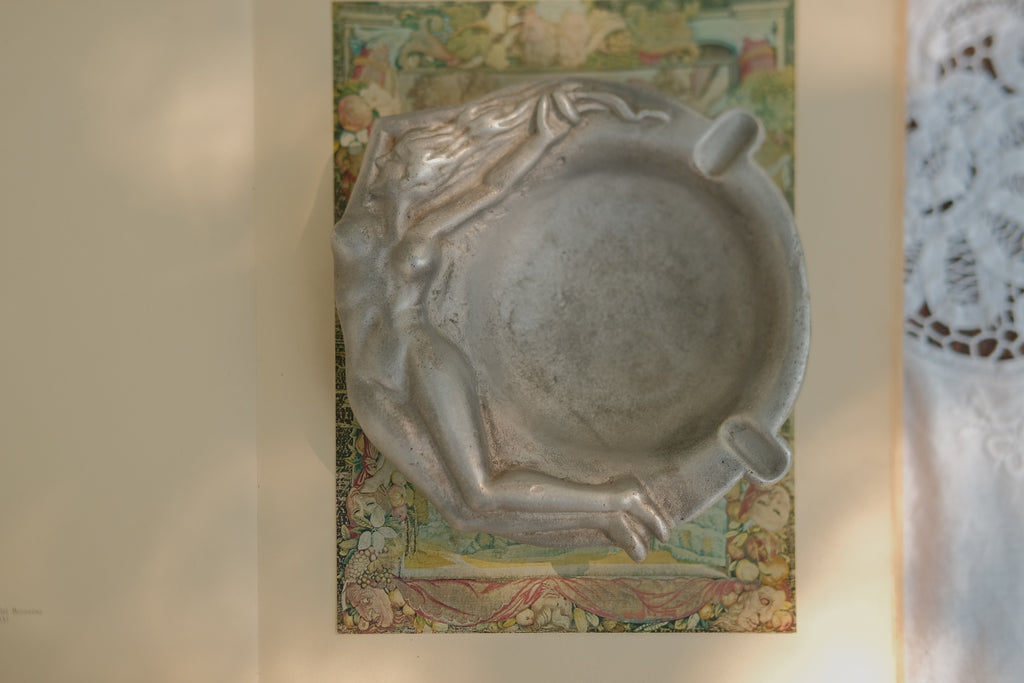Art Nouveau Nude Figural Ashtray