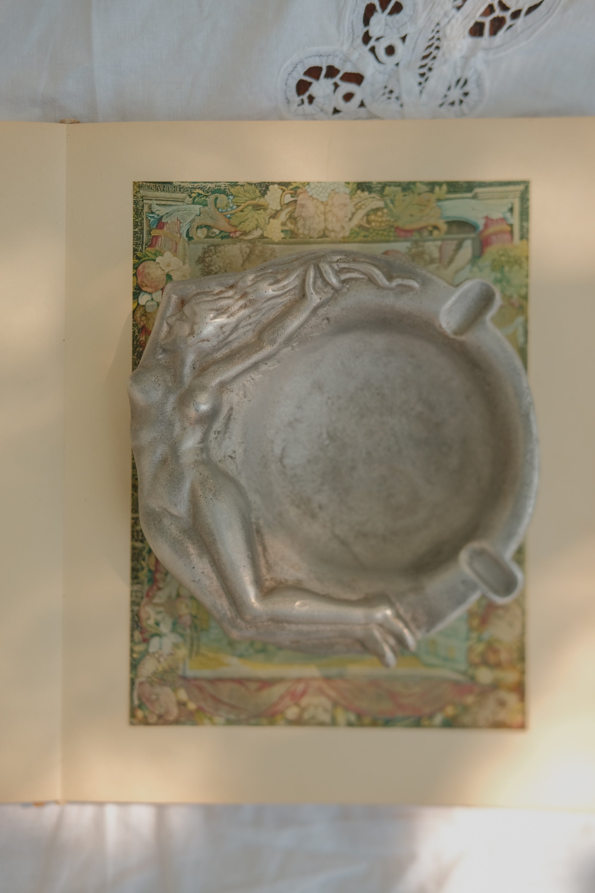Art Nouveau Nude Figural Ashtray