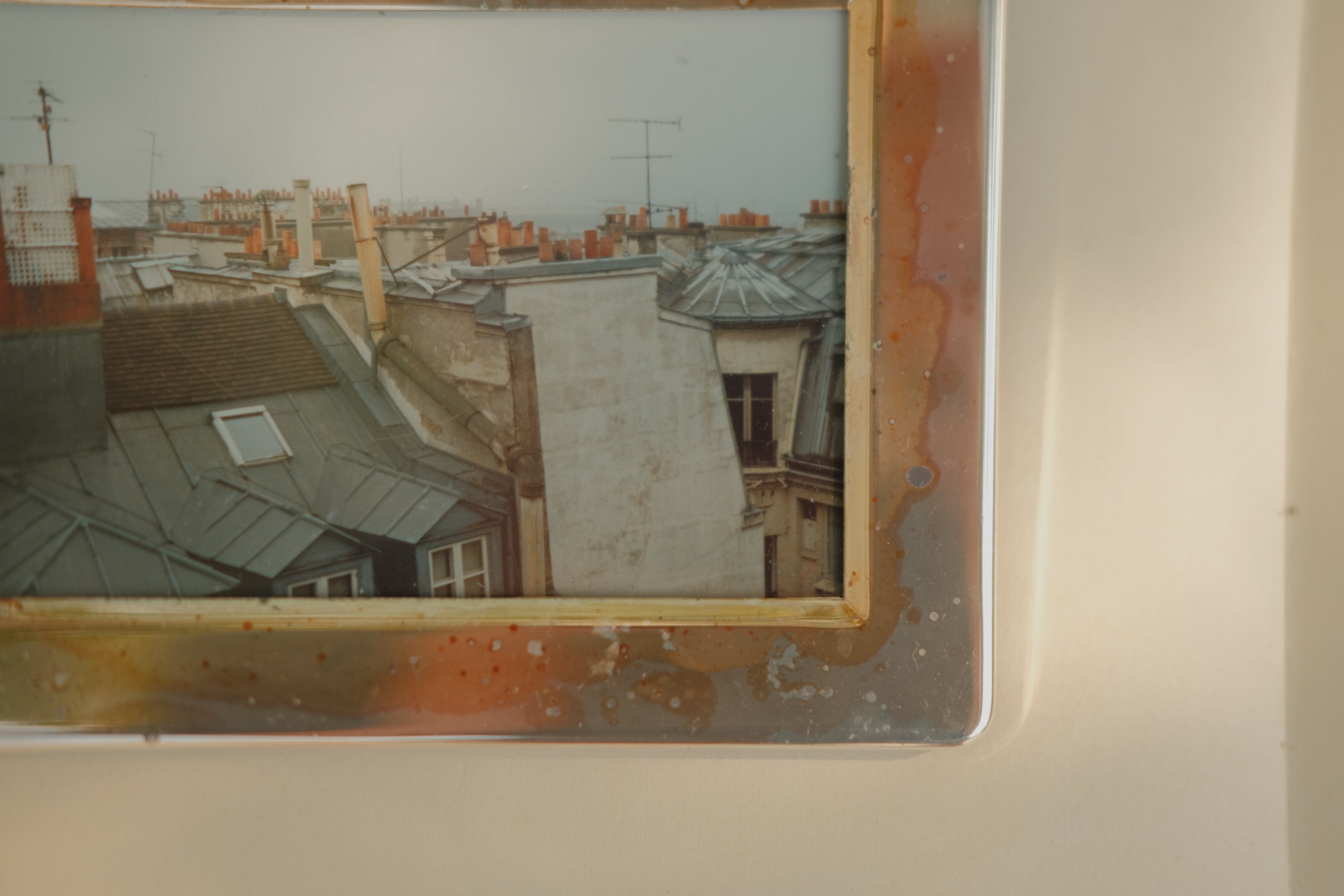 Vintage Silver Frame w/ Photo of French Rooftops