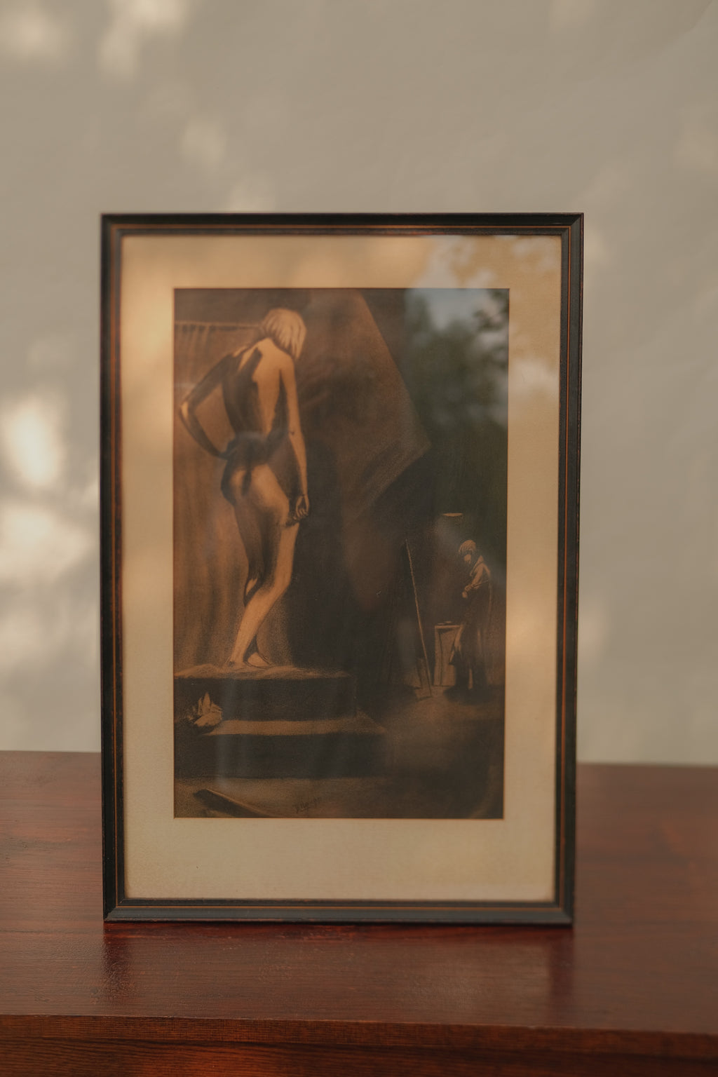 Original Charcoal Drawing - Artist & Model