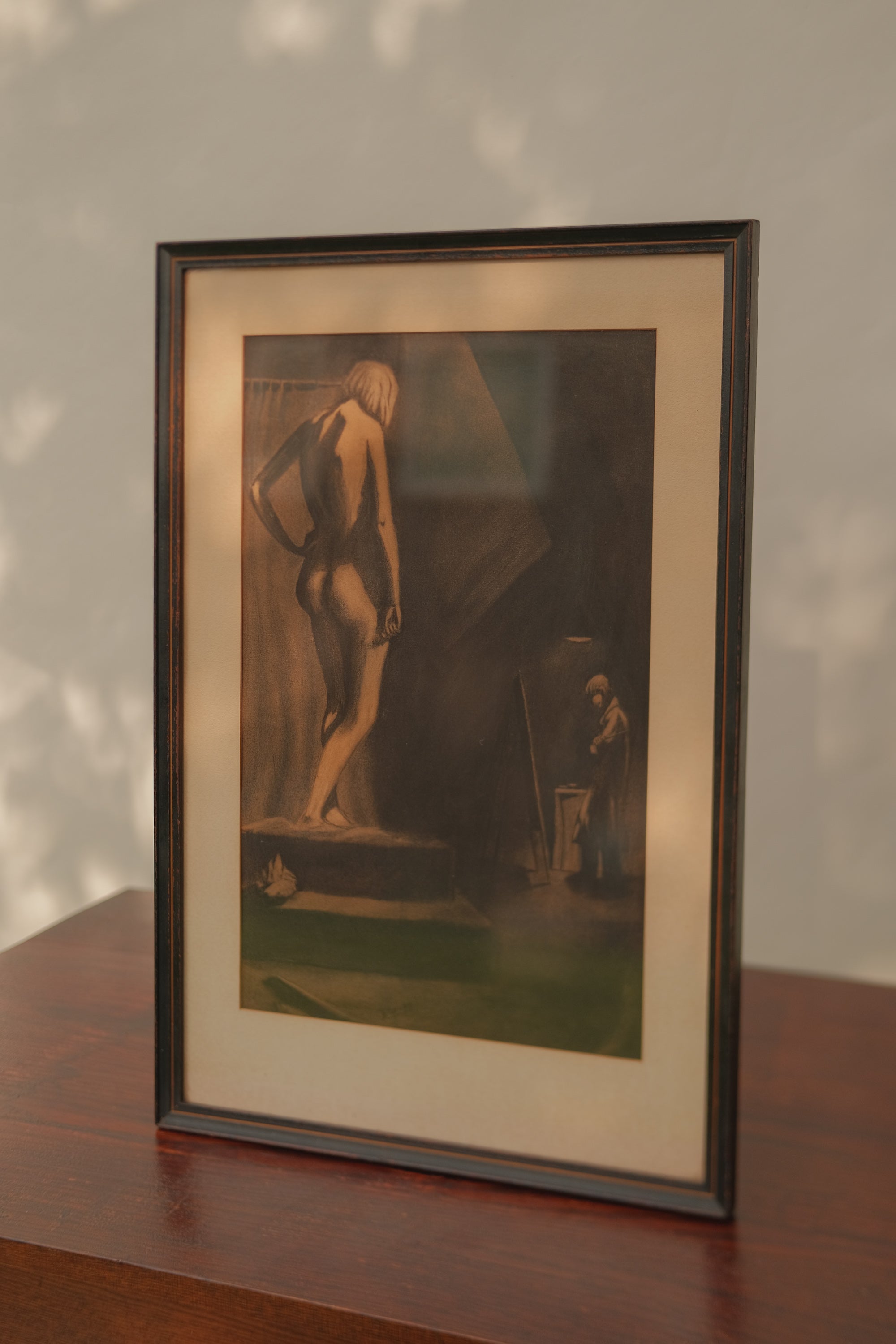 Original Charcoal Drawing - Artist & Model