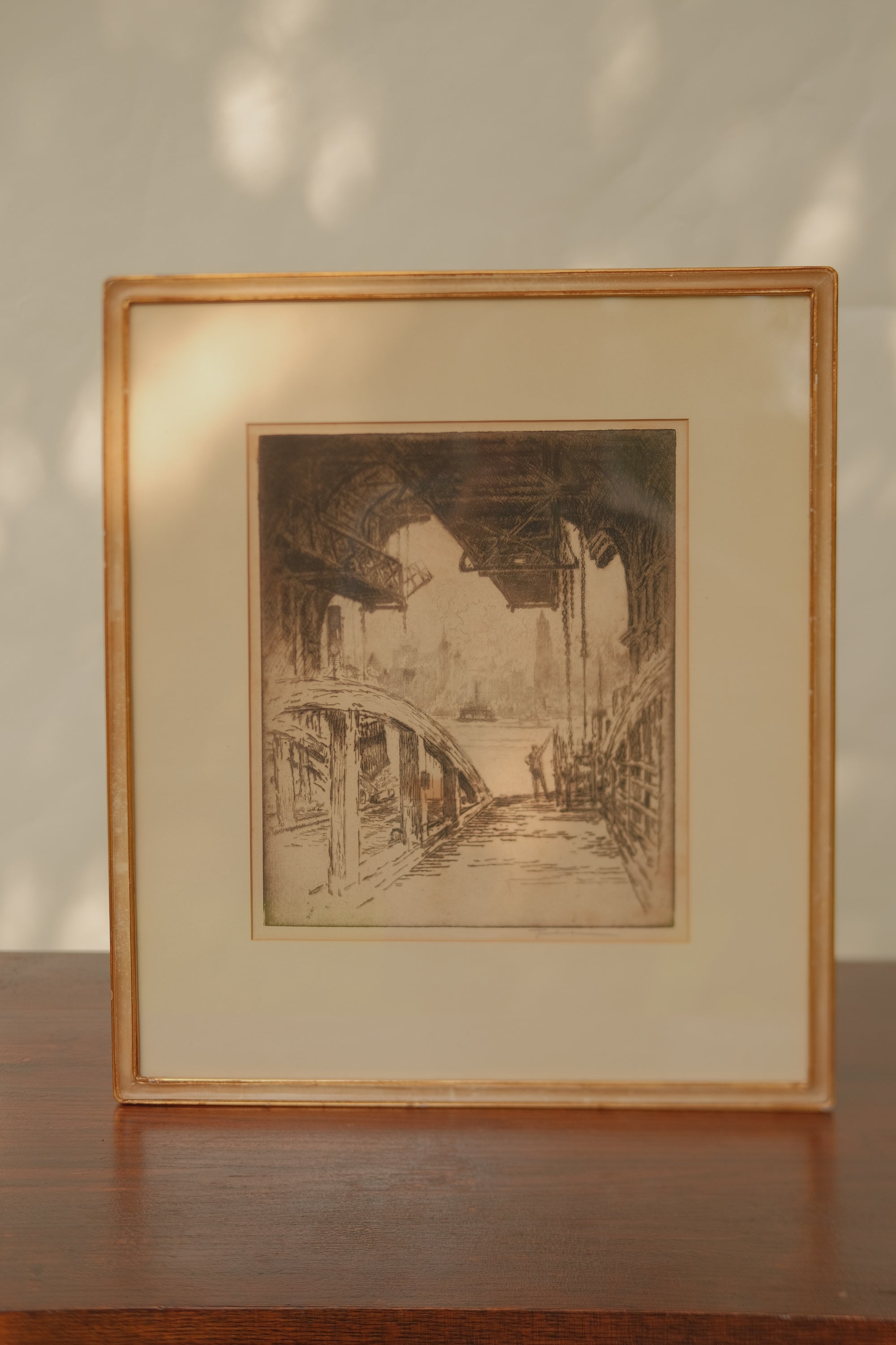 Joseph Pennell "The Ferry House" - 1919 Signed Etching