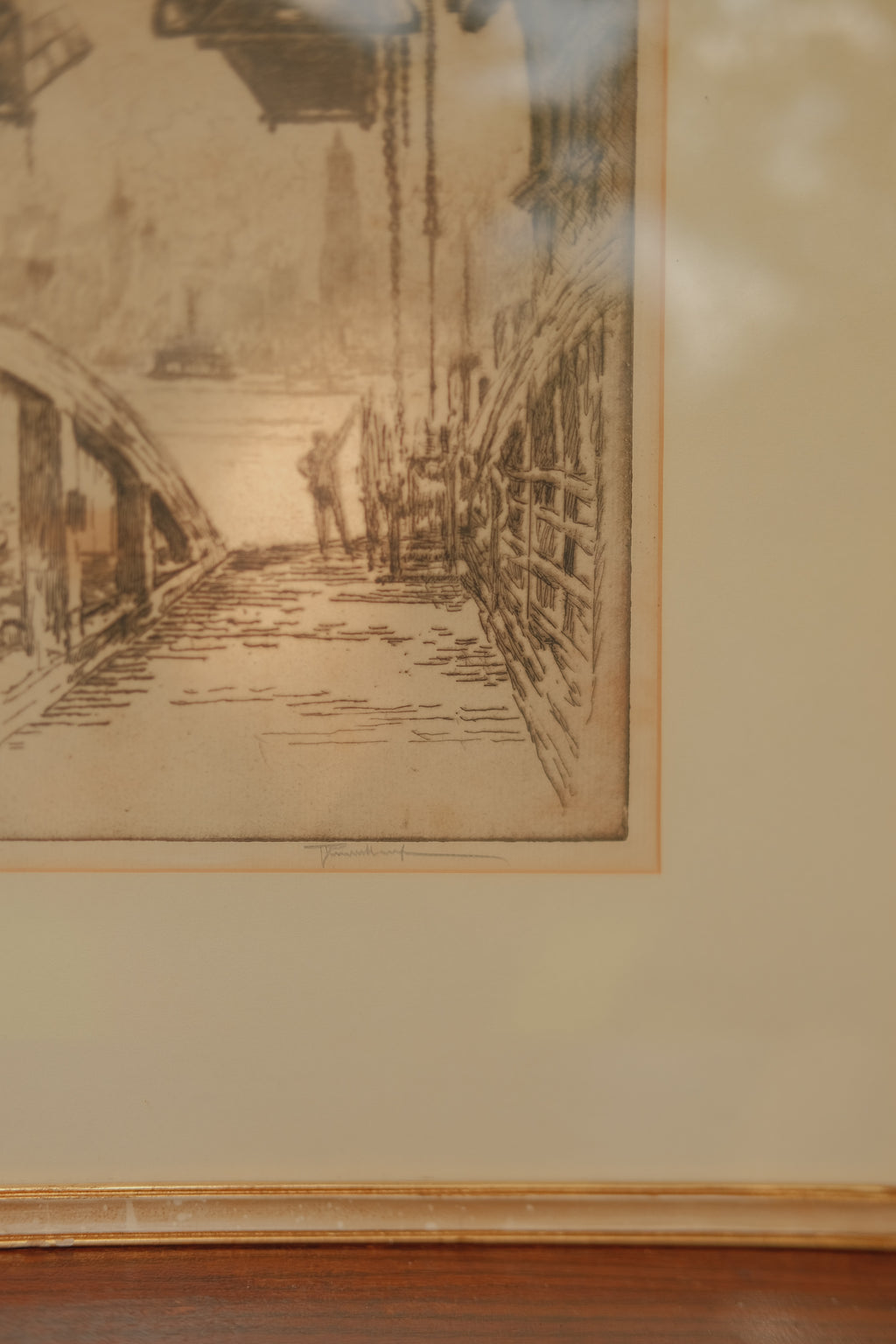 Joseph Pennell "The Ferry House" - 1919 Signed Etching
