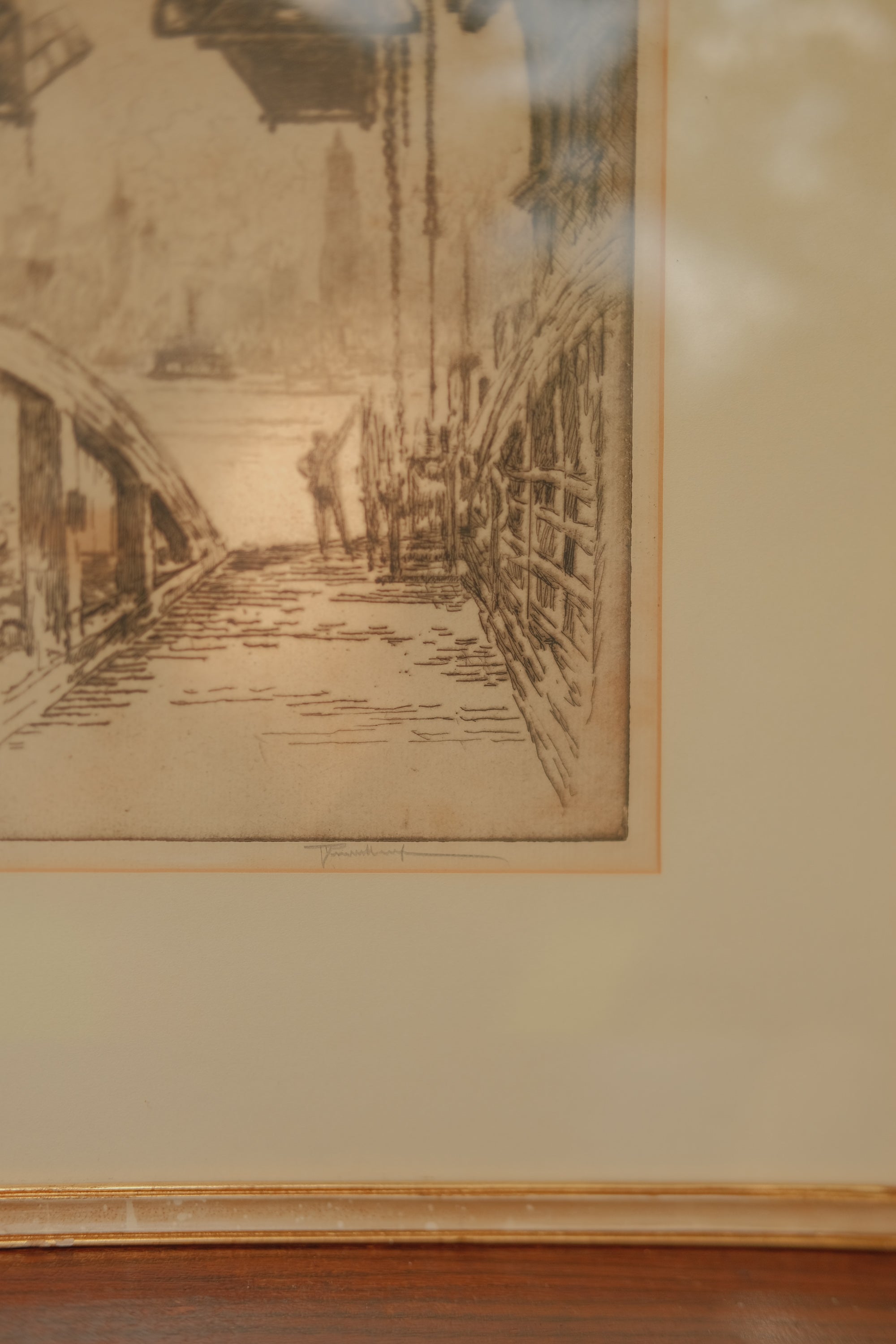 Joseph Pennell "The Ferry House" - 1919 Signed Etching