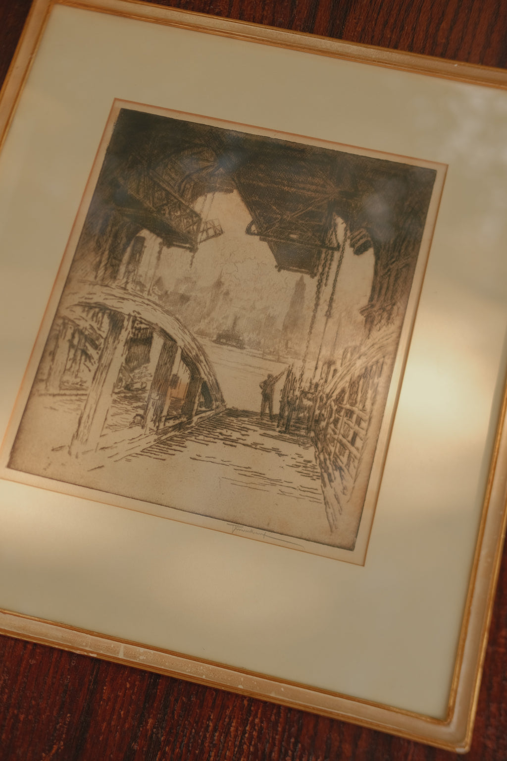 Joseph Pennell "The Ferry House" - 1919 Signed Etching