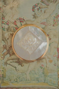 Mother of Pearl Floral Powder Compact