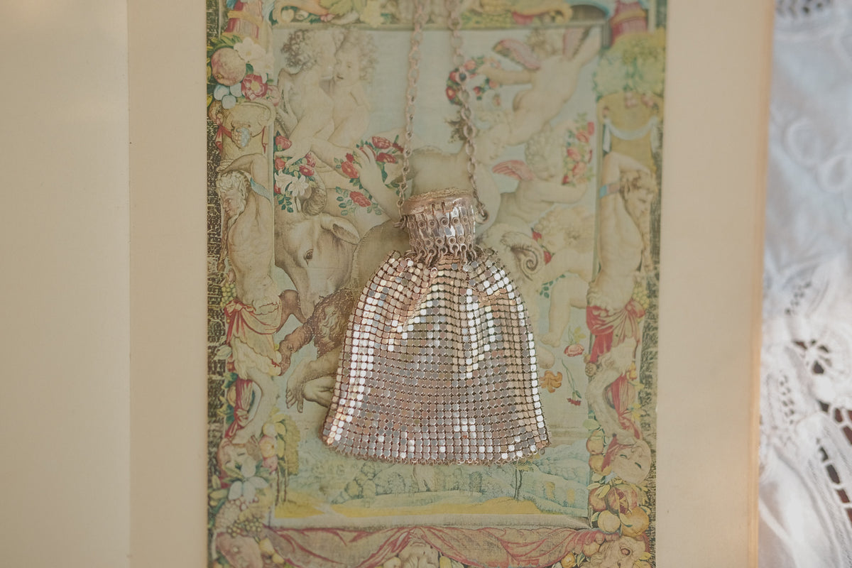 Silver Tone Mesh Coin Purse