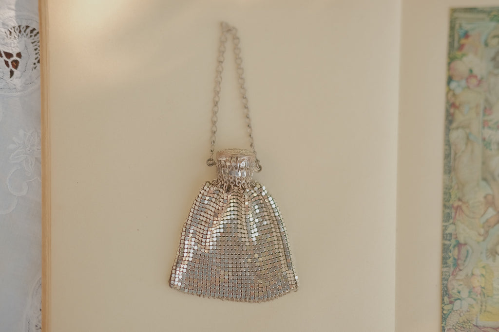 Silver Tone Mesh Coin Purse