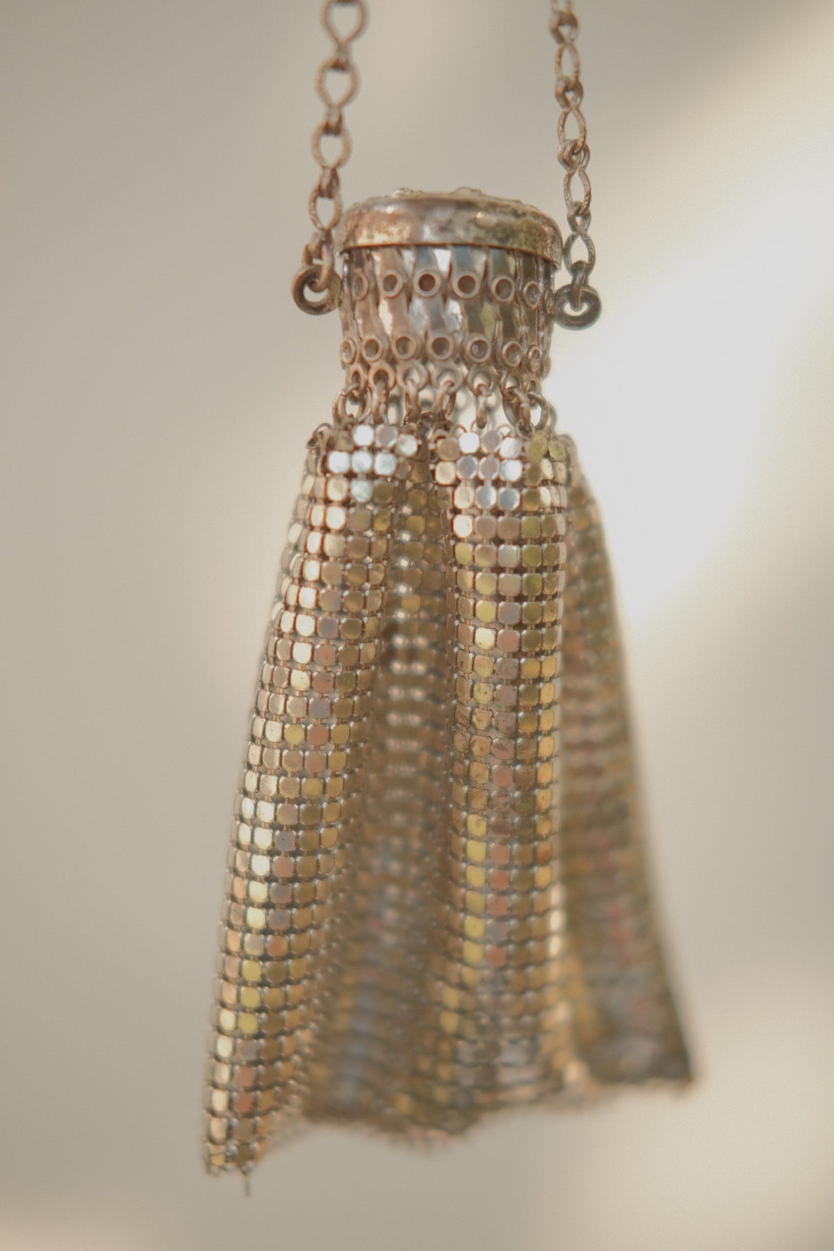 Silver Tone Mesh Coin Purse